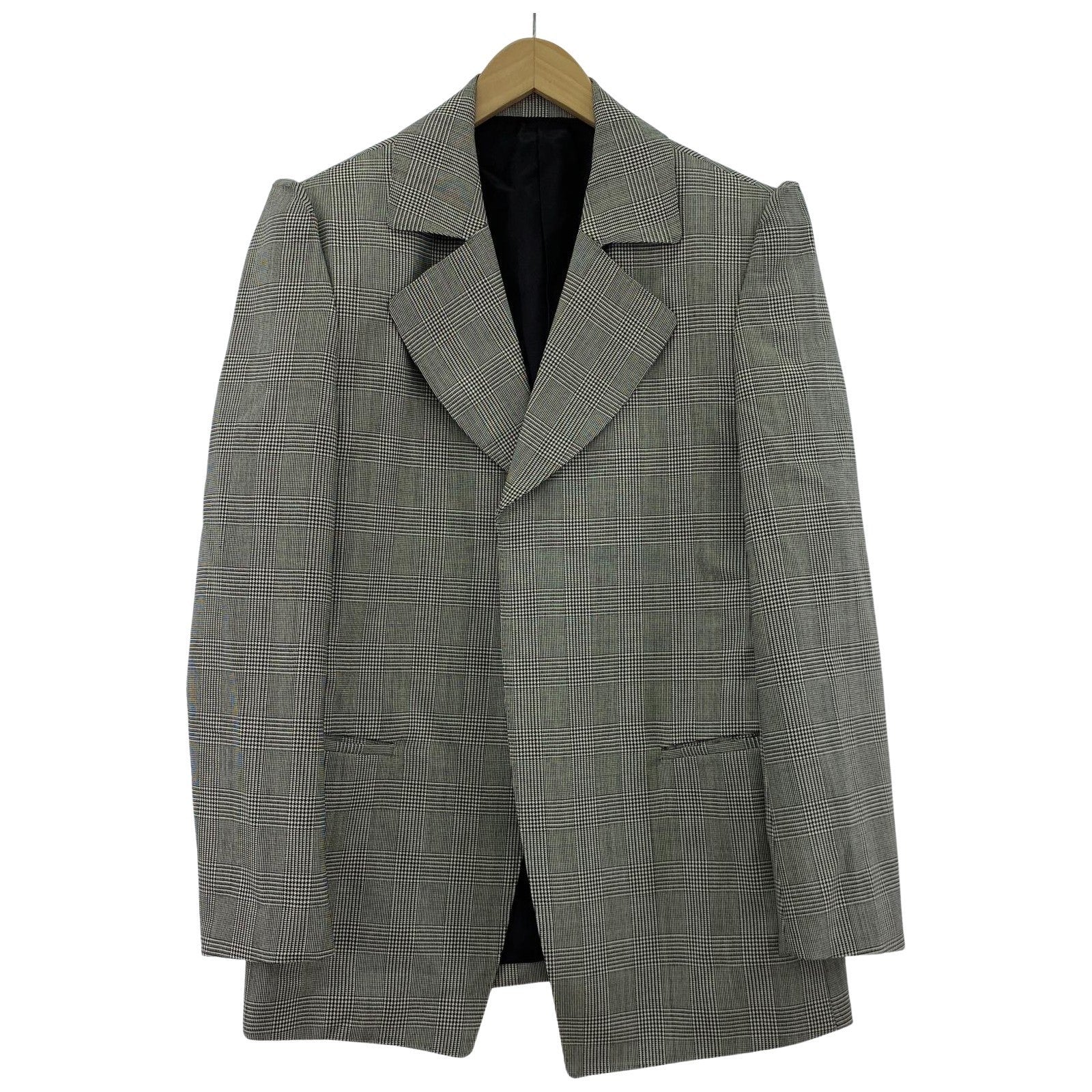 テーラードジャケット CLASS DORMEUIL ROYAL 11 GLEN CHECK JACKET ボタンレス テーラードジャケット 2 CCEA10UNI A 2 グレー