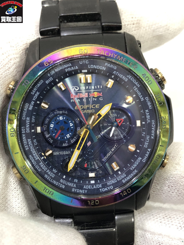 腕時計 EDIFICE EQW-T1010RB レッドブル ソーラー
