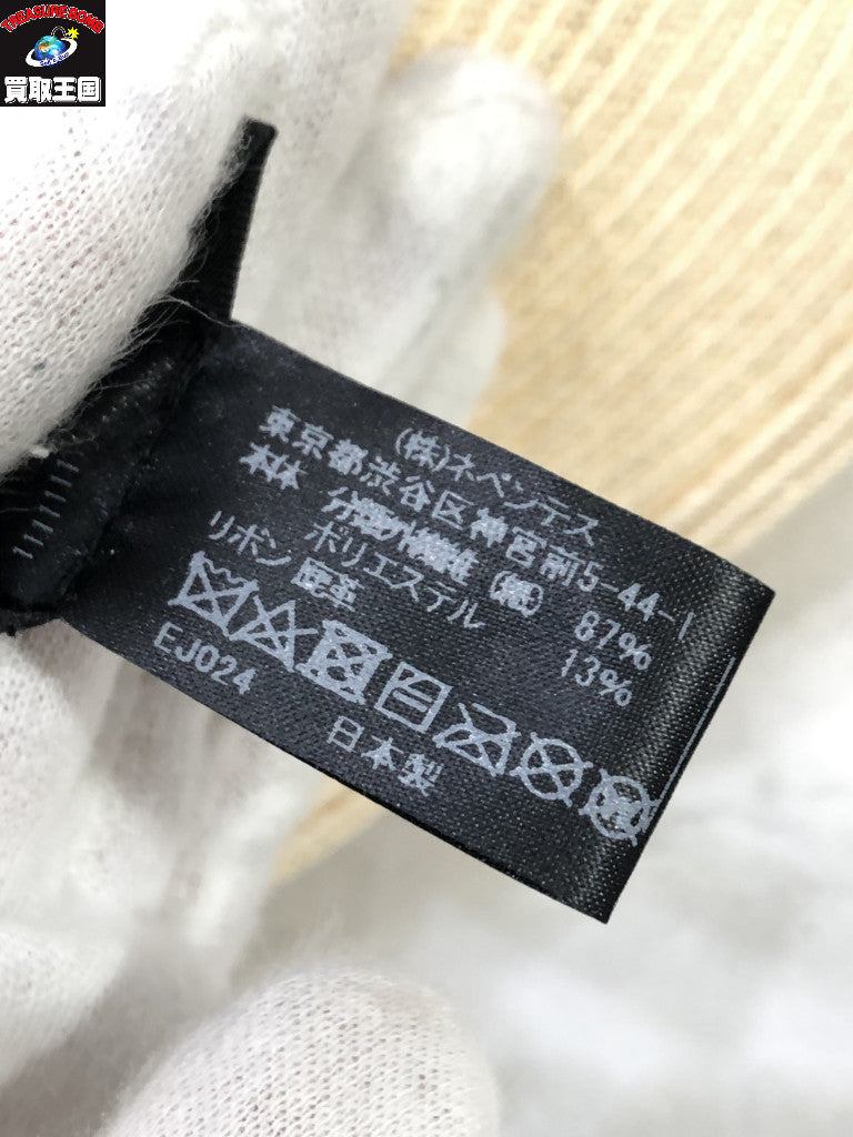 ハット ストローハット レザーリボン