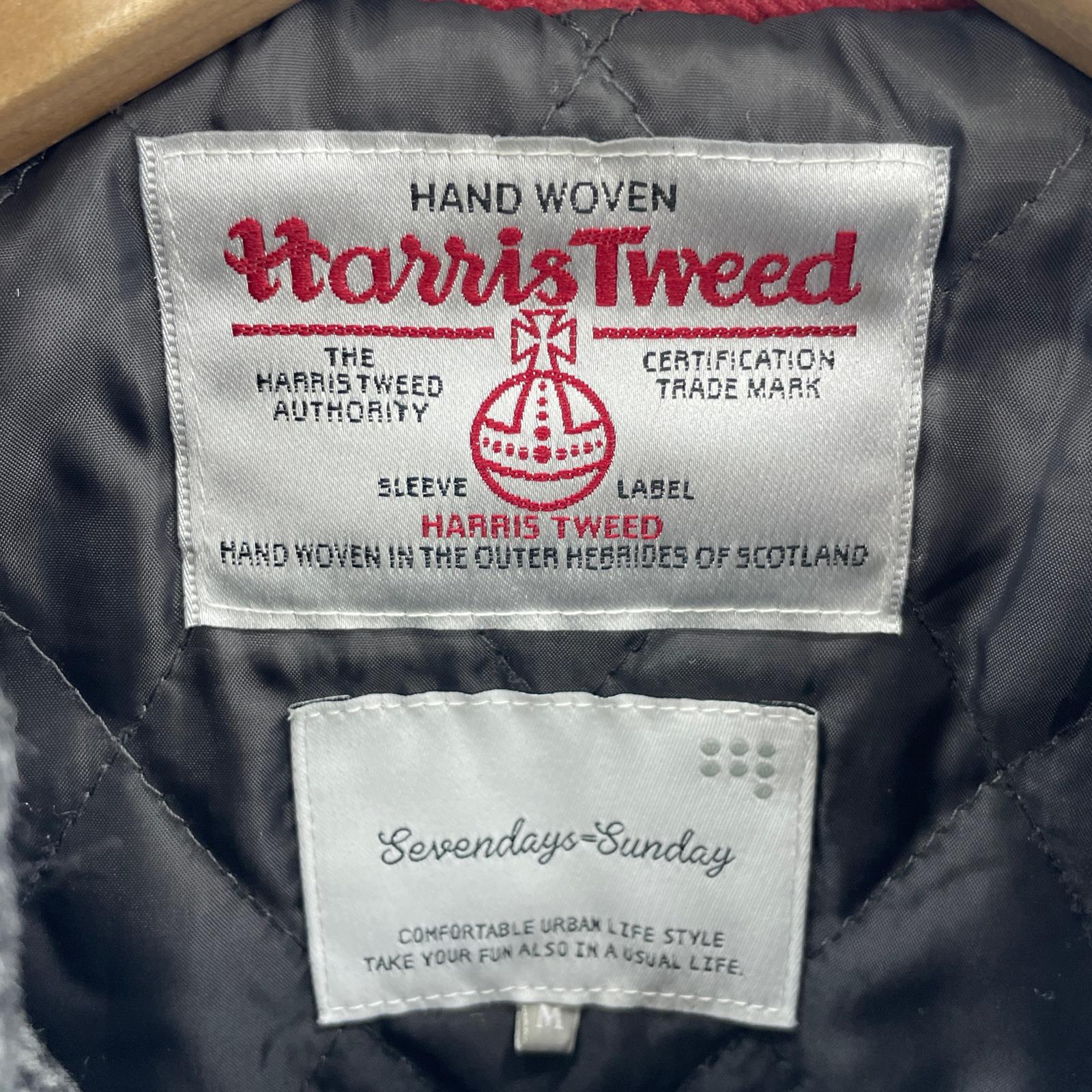テーラードジャケット SEVENDAYS SUNDAY HARRIS TWEED ウールジャケット M グレー