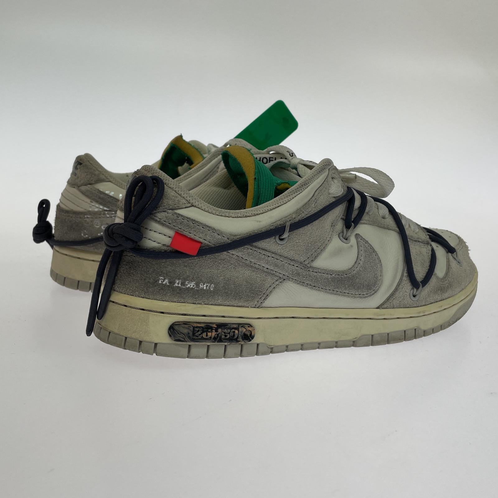スニーカー xOFF-WHITE DUNK LOW 28cm (US10 UK9 1/2 EU46) グレー