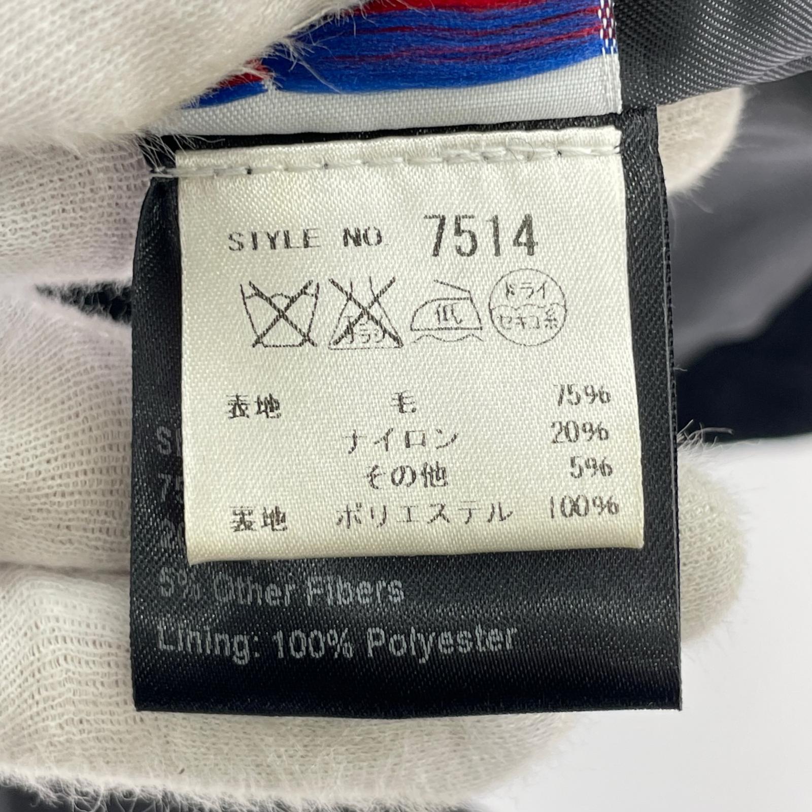 その他アウター 7514 ウールライダースコート 黒 (S) S ブラック