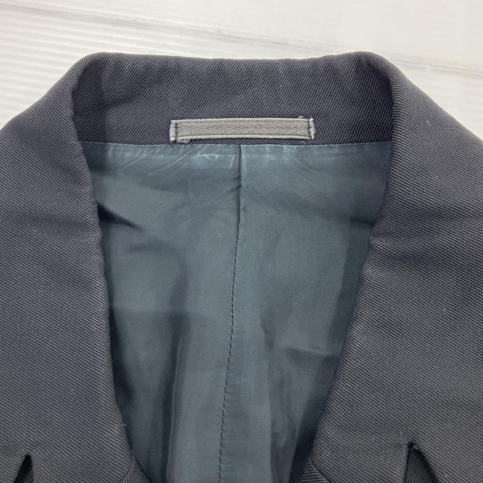 ジャケット COMME des GARCONS HOMME PLUS 80s 比翼 ウールギャバコート ブラック M ブラック