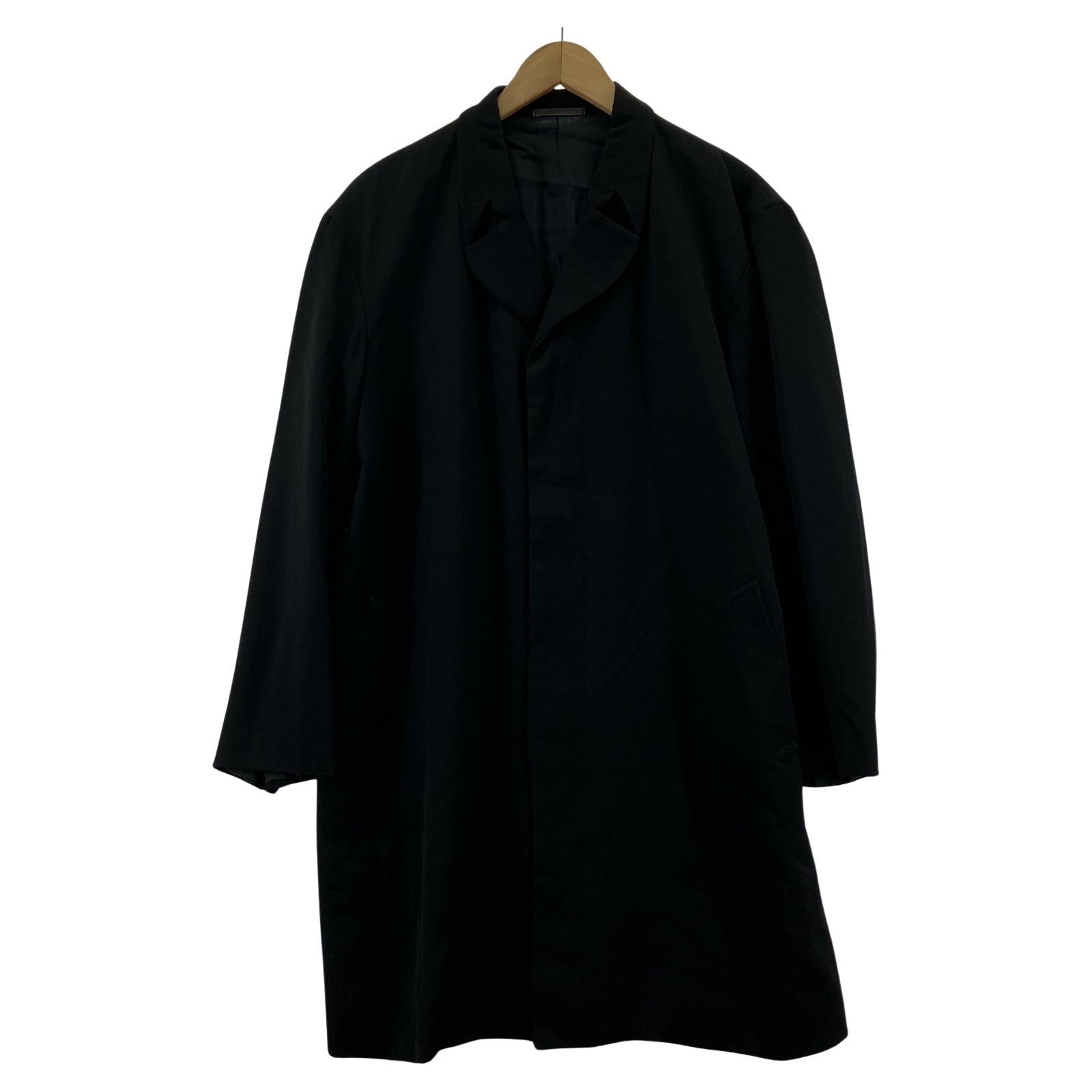 ジャケット COMME des GARCONS HOMME PLUS 80s 比翼 ウールギャバコート ブラック M ブラック