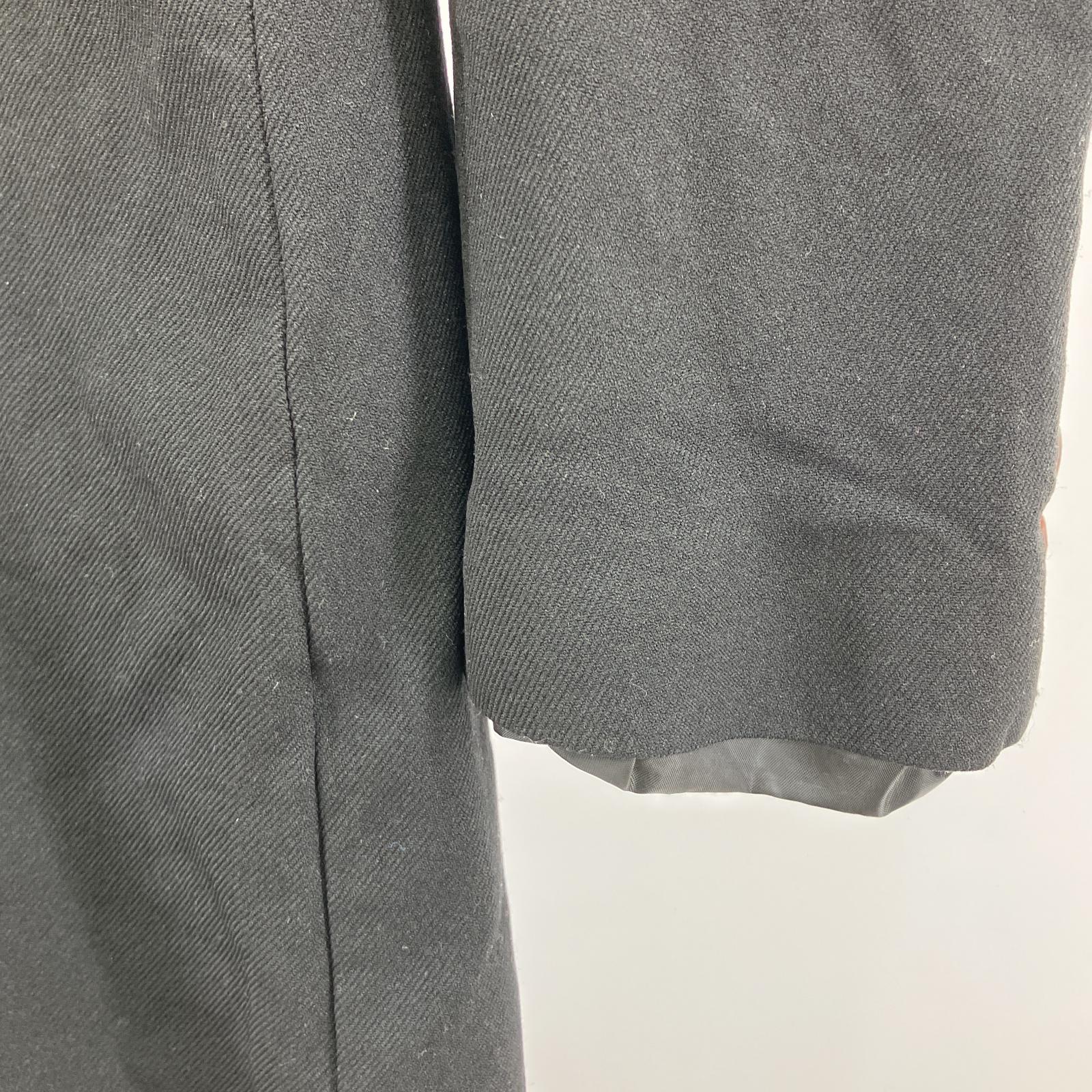 ジャケット COMME des GARCONS HOMME PLUS ポリ縮絨 ベロアポイント ロングジャケット ブラック S ブラック