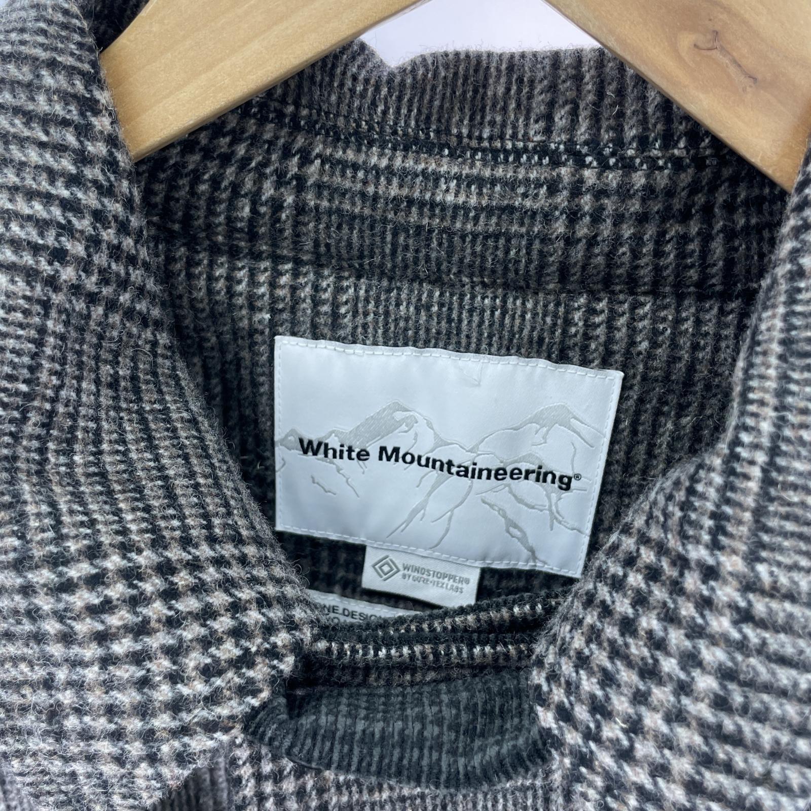 ジャケット WHITE MOUNTAINEERING 24AW WINDSTOPPER GLEN CHECK COAT 4 ブラック