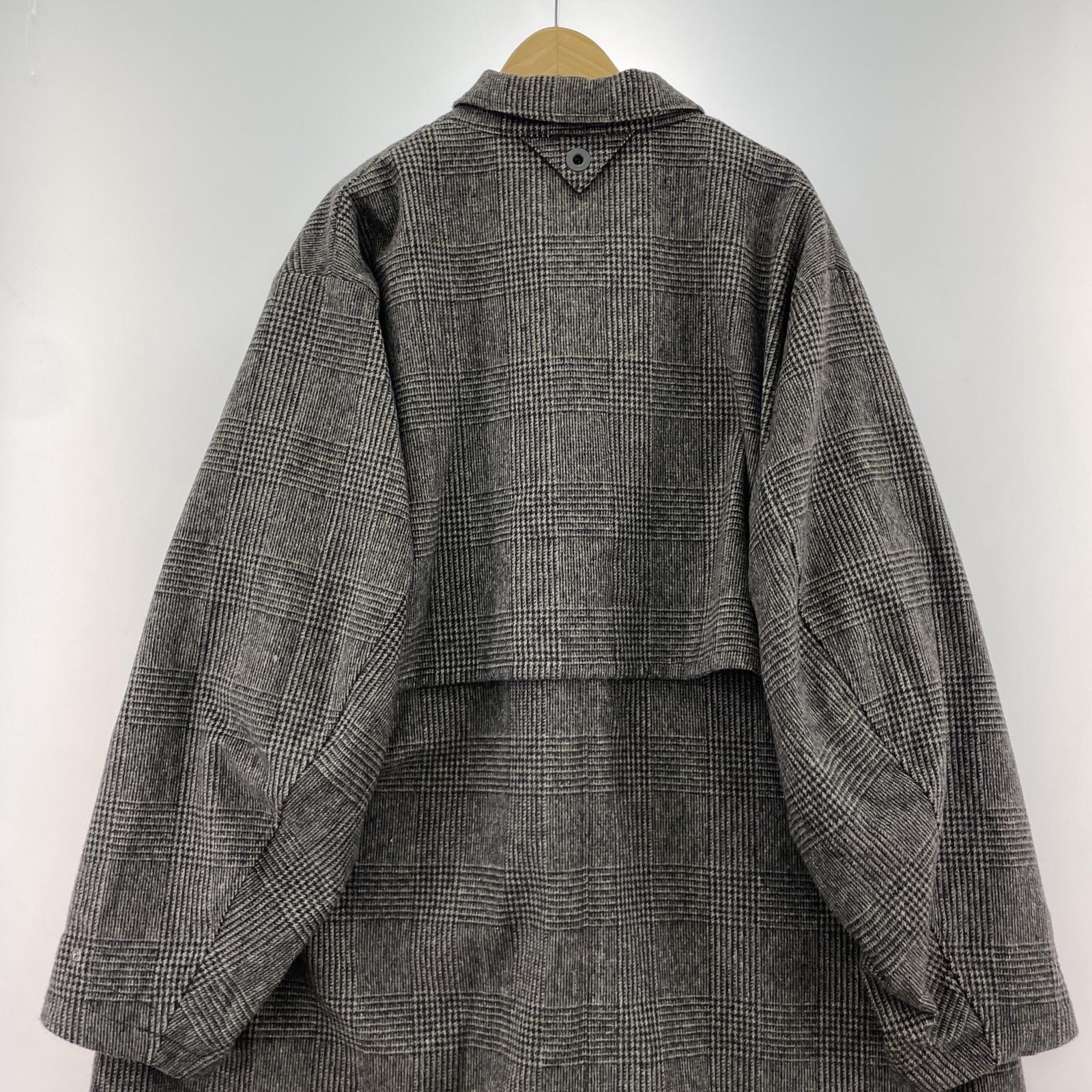 ジャケット WHITE MOUNTAINEERING 24AW WINDSTOPPER GLEN CHECK COAT 4 ブラック