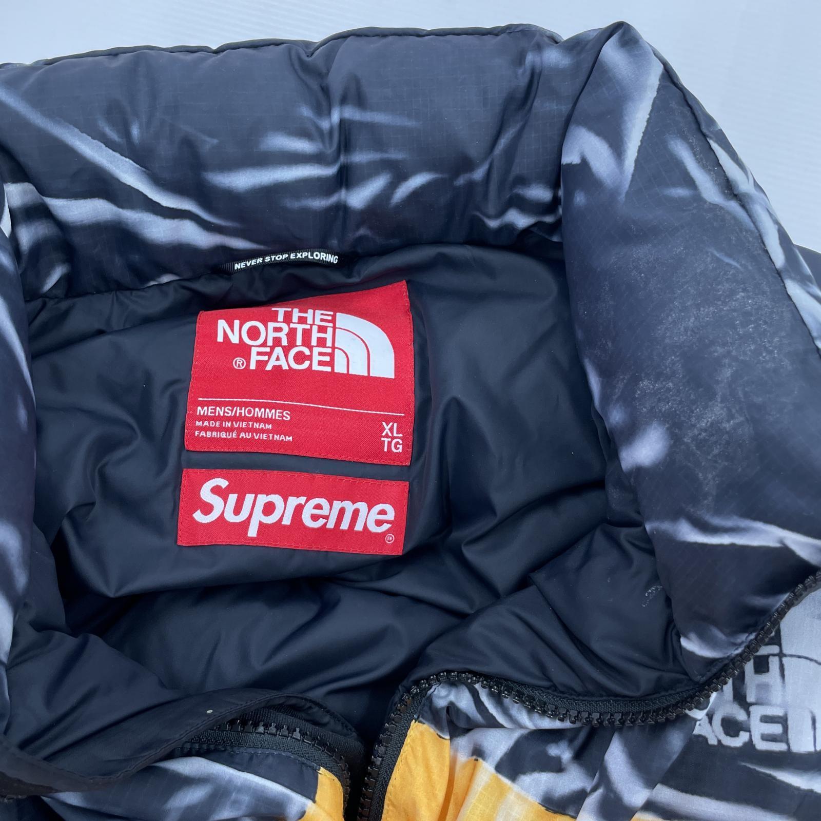 ダウンジャケット Supreme×THE NORTH FACE 23SS Trompe L'oeil Printed Nuptse Jacket トロンプルイユ プリンテッドヌプシダウンジャケット XL イエロー ND02300I