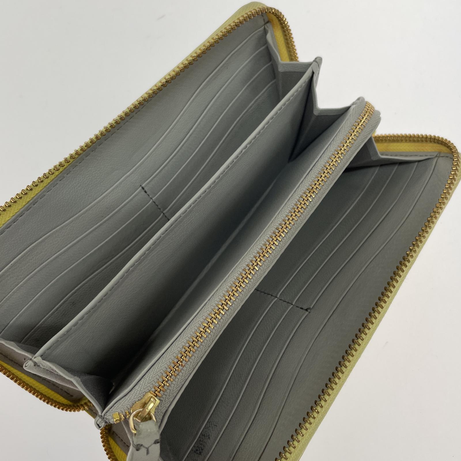長財布 pelle morbida 財布 黄 イエロー