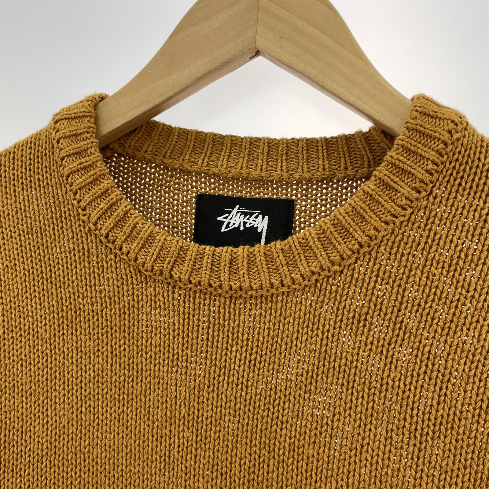 ニット surfman icon cotton linen crew S S ブラウン