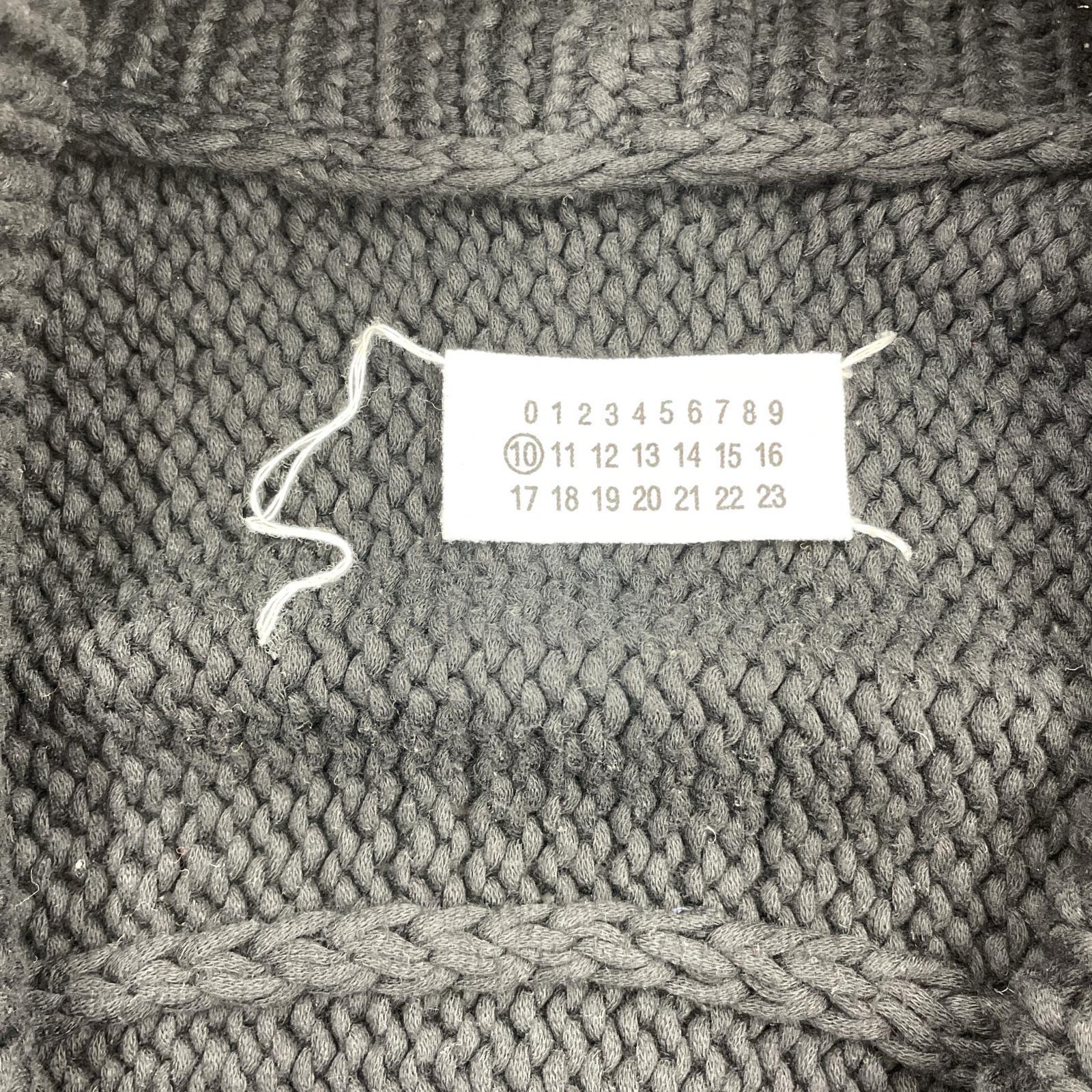 ニット MAISON MARTIN MARGIELA 11SS ここのえ期 ショールカラーニットカーディガン M ブラック M ブラック