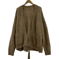 カーディガン crepuscule 23AW Suri Alpaca Short Gownアルパカカーディガン 1 ベージュ