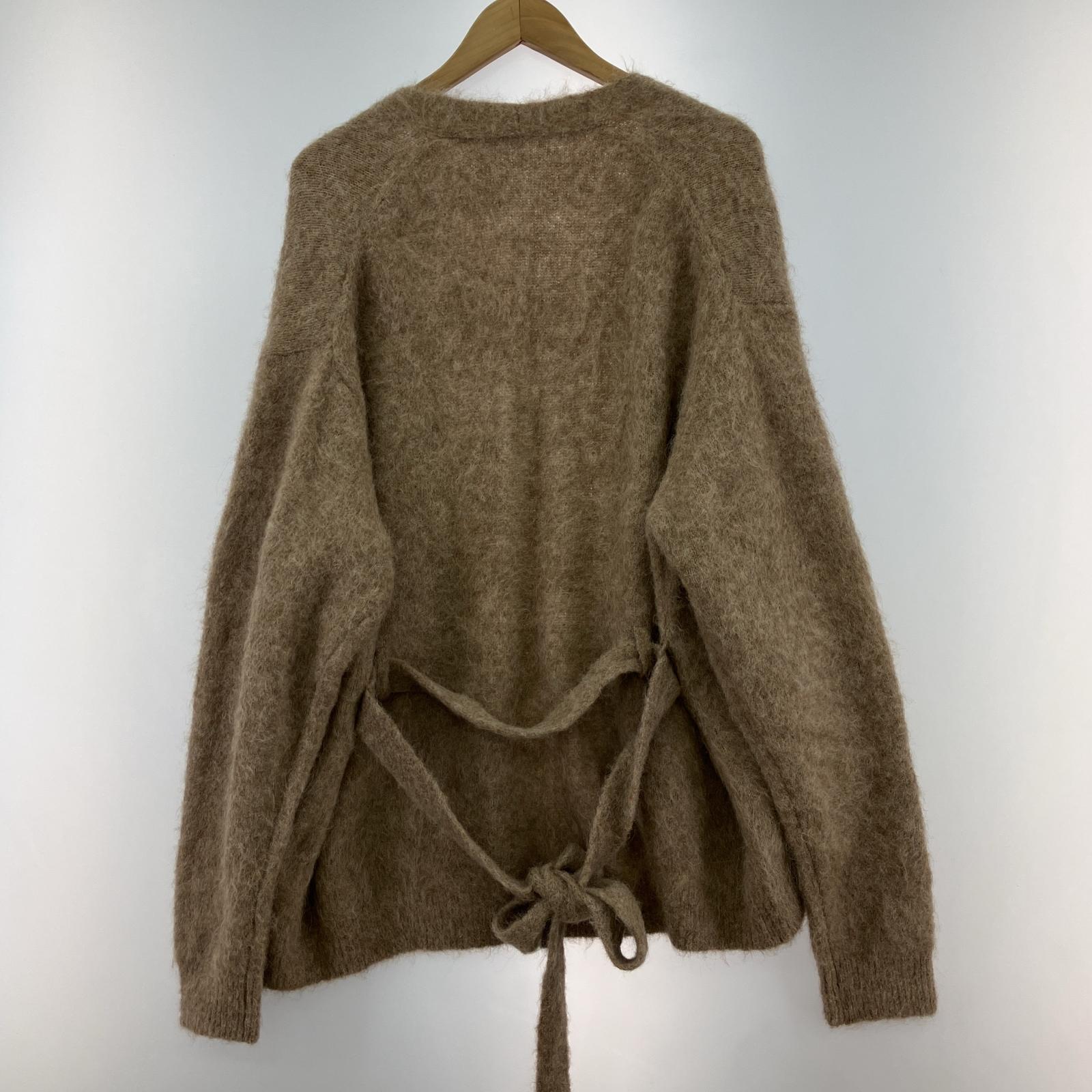 カーディガン crepuscule 23AW Suri Alpaca Short Gownアルパカカーディガン 1 ベージュ