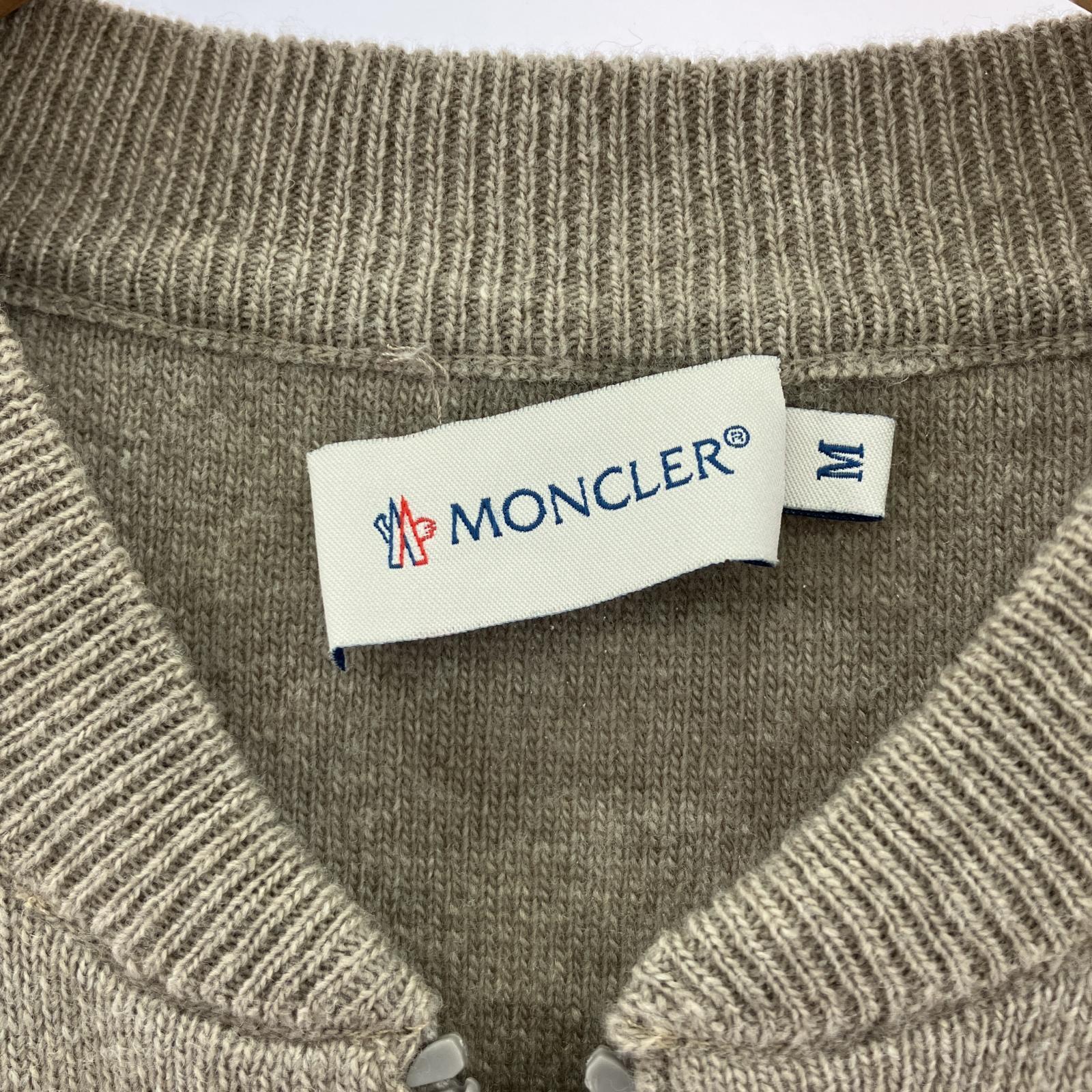 ニット MONCLER MAGLIA TRICOT CARDIGAN ドッキングジップニット M ベージュ M ベージュ
