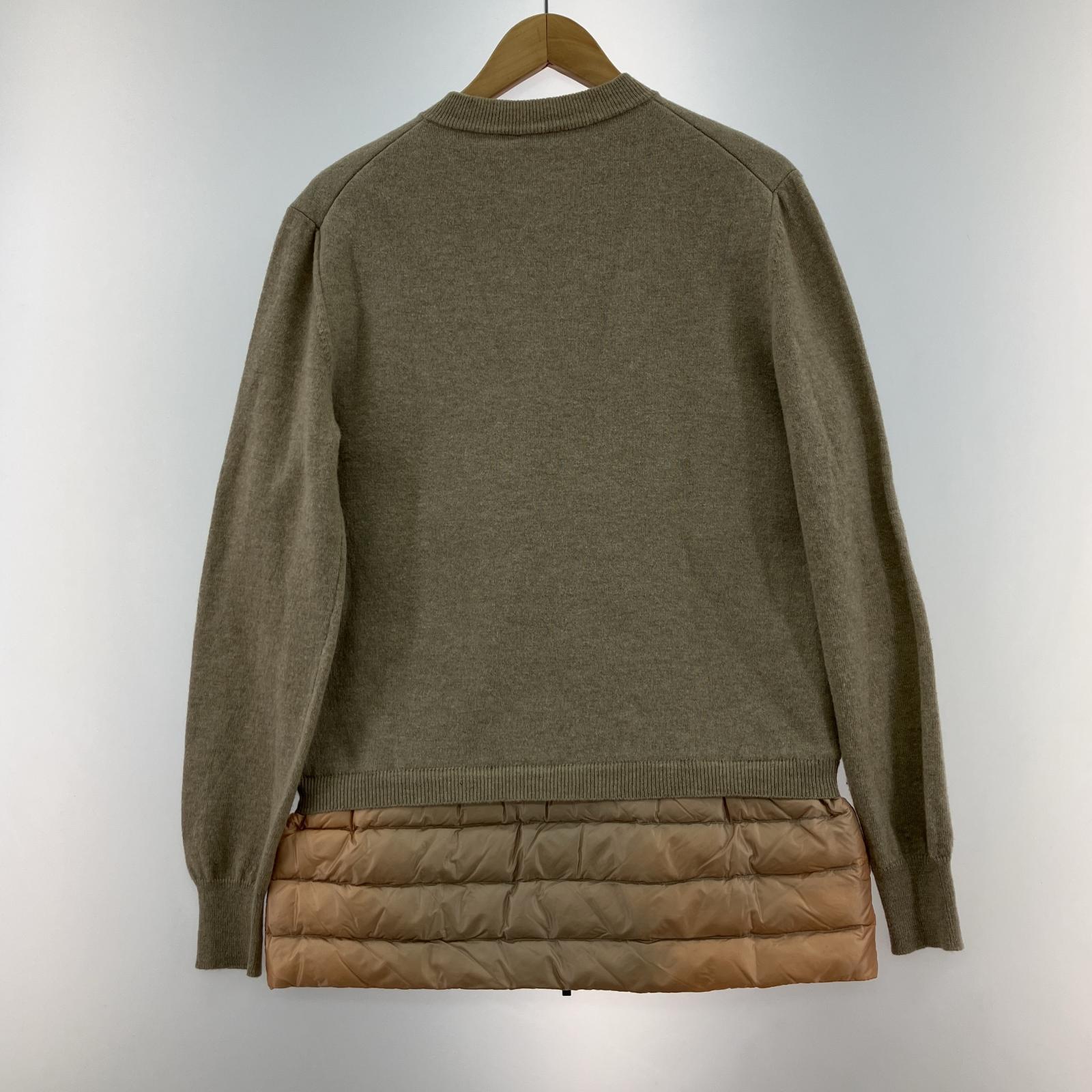 ニット MONCLER MAGLIA TRICOT CARDIGAN ドッキングジップニット M ベージュ M ベージュ