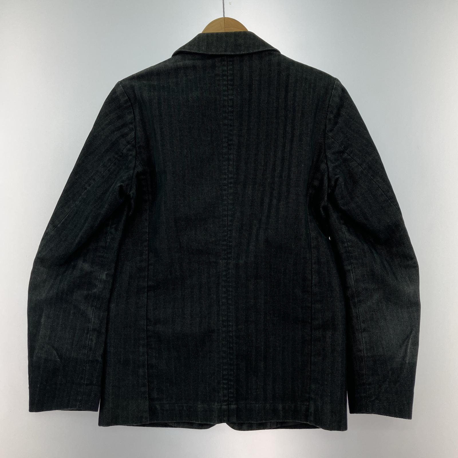 テーラードジャケット FRANK LEDER コーデュロイ ヘリンボーンジャケット XL グレー ブラック