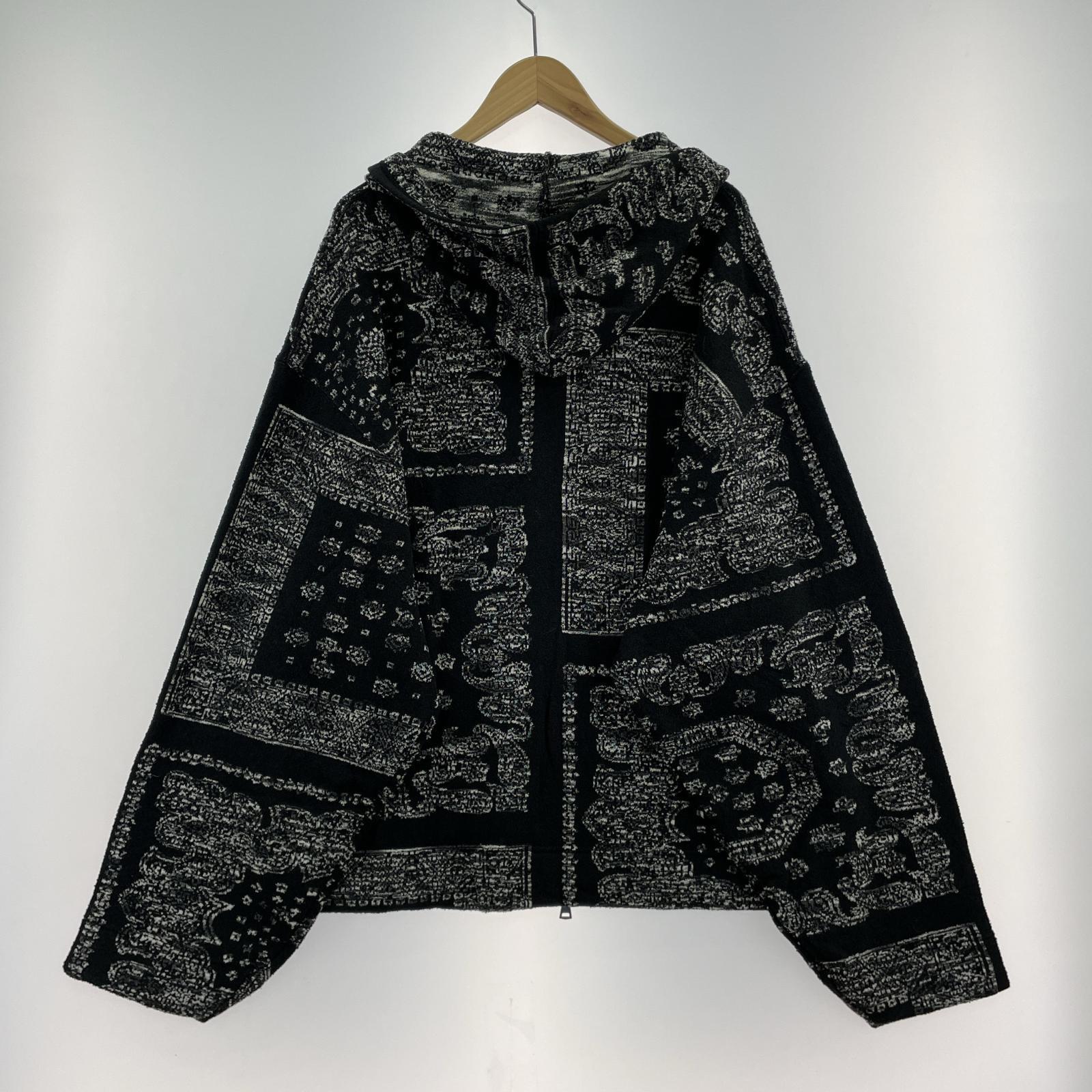 パーカー BREATH BROOKLYN OVERALL BR PAISLEY ZIP HOODIE LL ブラック