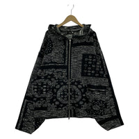 パーカー BREATH BROOKLYN OVERALL BR PAISLEY ZIP HOODIE LL ブラック