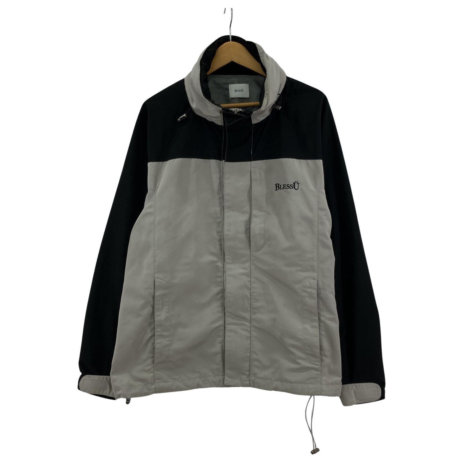 マウンテンパーカー BLESSU 黒グレー(L) L グレー