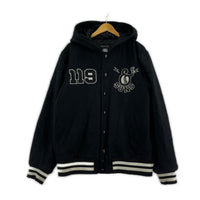 ジャケット and suns フード付 ウールスタジャン BLK ブラック