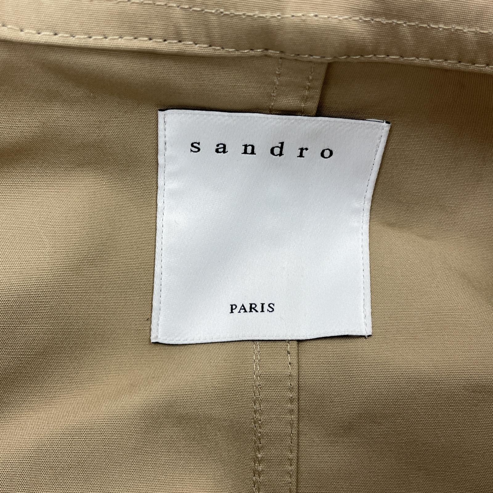 ジャケット sandro フーデッドコート サイズS カーキ S
