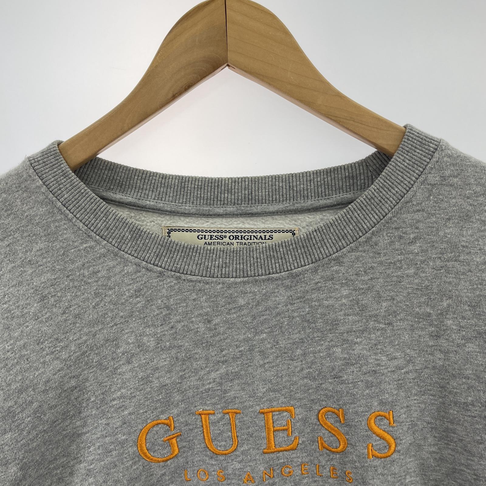 スウェット GUESS 90s ロゴスウェット L GRY L グレー
