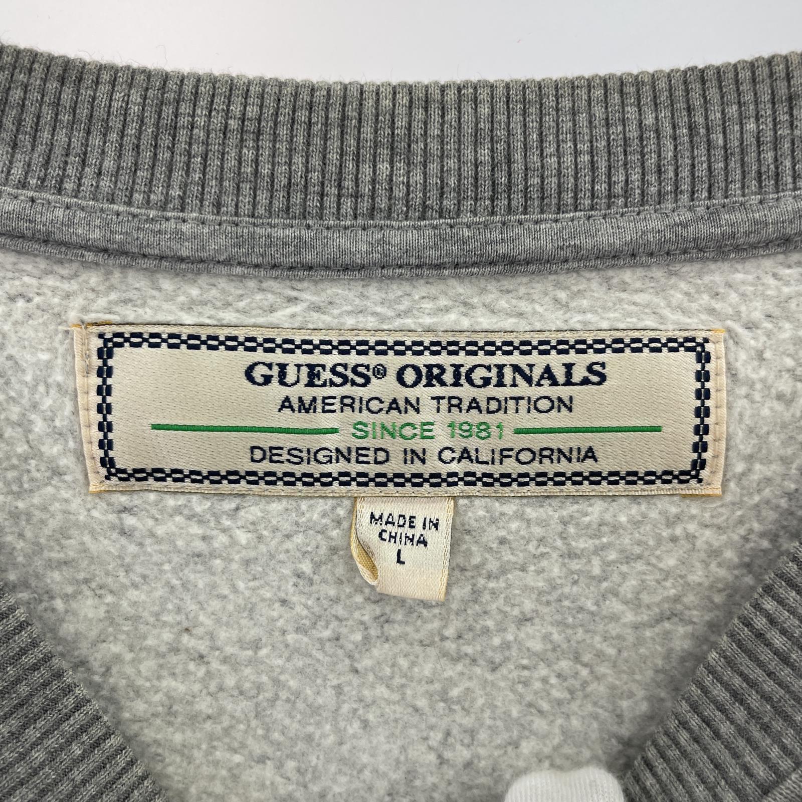 スウェット GUESS 90s ロゴスウェット L GRY L グレー