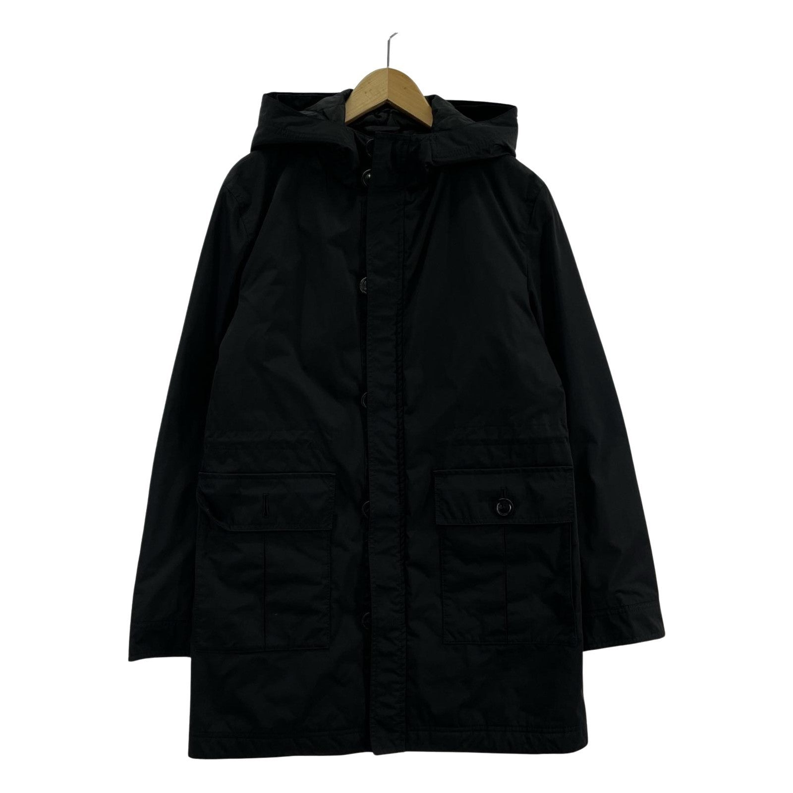 ジャケット BURBERRY BLACK LABEL フーデッドコート M 黒 M