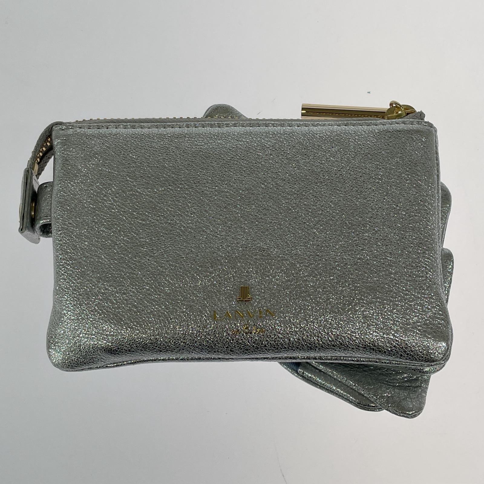 コインケース LANVIN コインケース シルバー シルバー