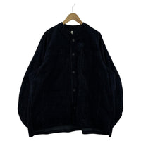 ジャケット FIRMUM グロッシーコーデュロイギャザージャケット 黒 M ブラック
