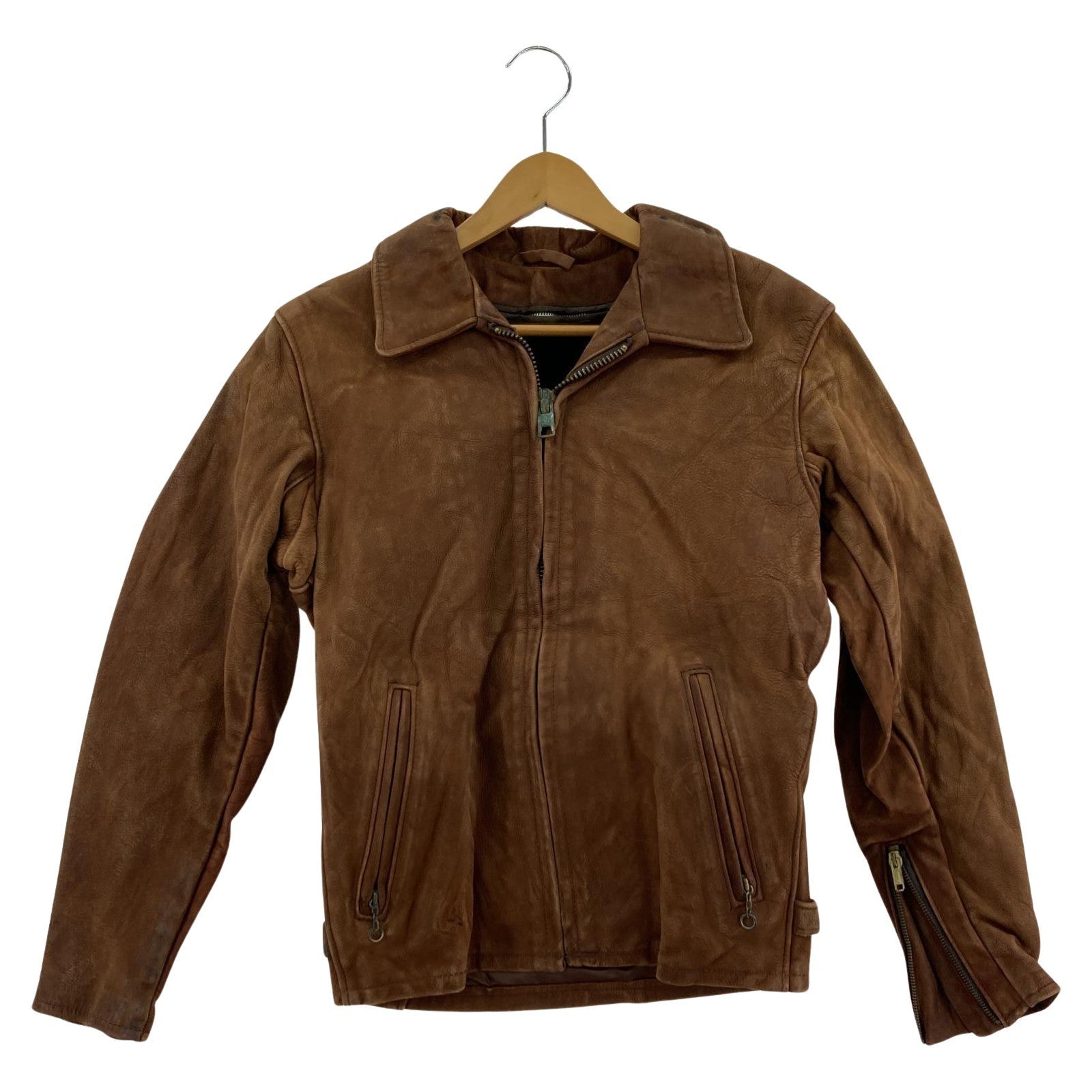 レザージャケット Schott 茶タグ シングル ライダースジャケット 34 BRN 34 ブラウン