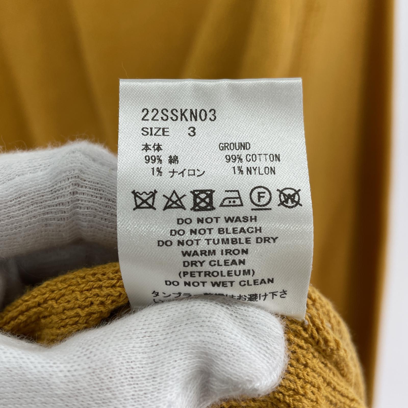 ニット Cotton Long Sleeve Knit マスタード サイズ 3 3