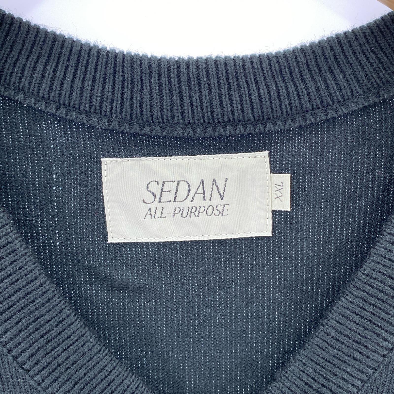 ニット SEDAN Tech Logo Knit Vest (XXL) ブラック