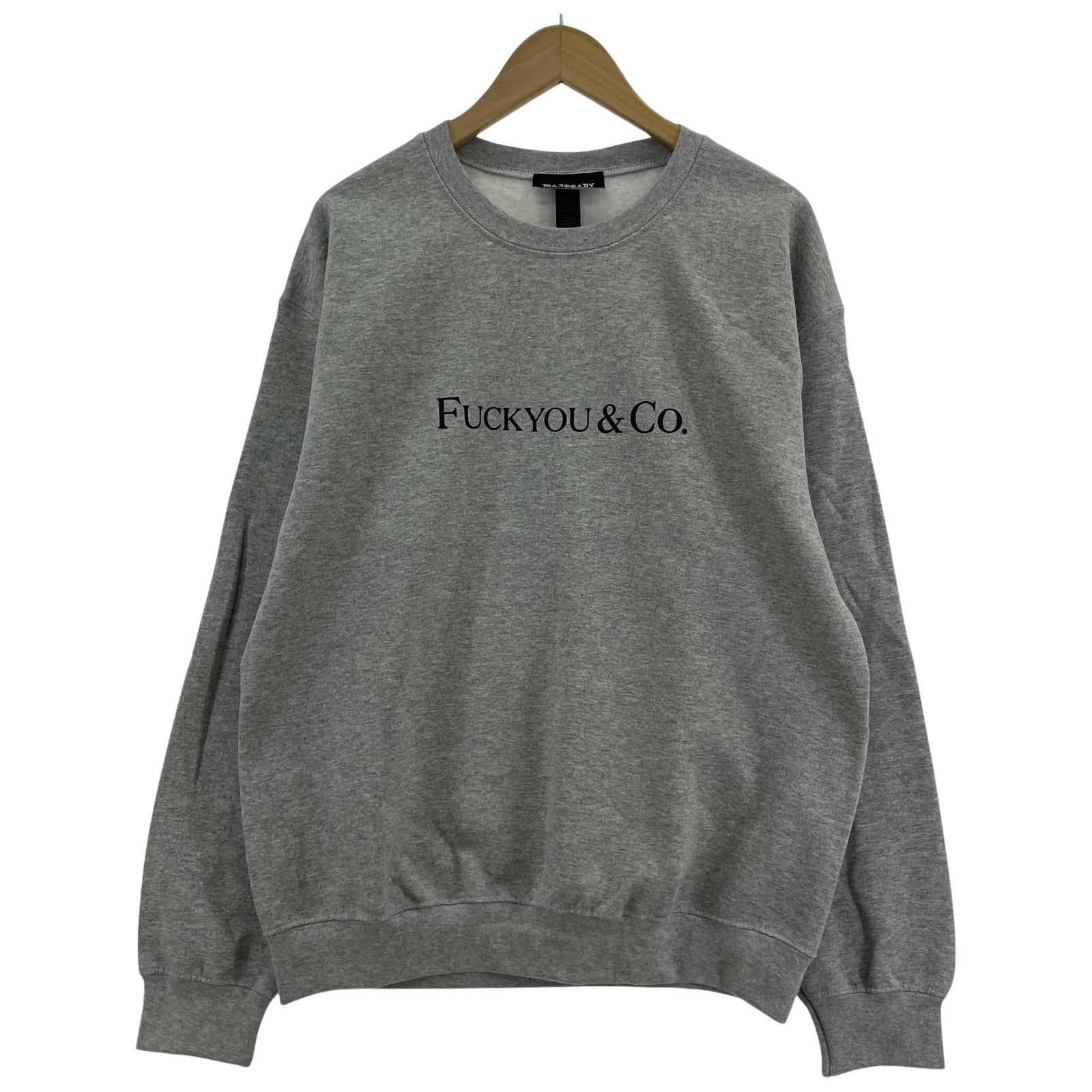 スウェット majogary FUCKYOU&Co. クルーネックスウェット M グレー M グレー