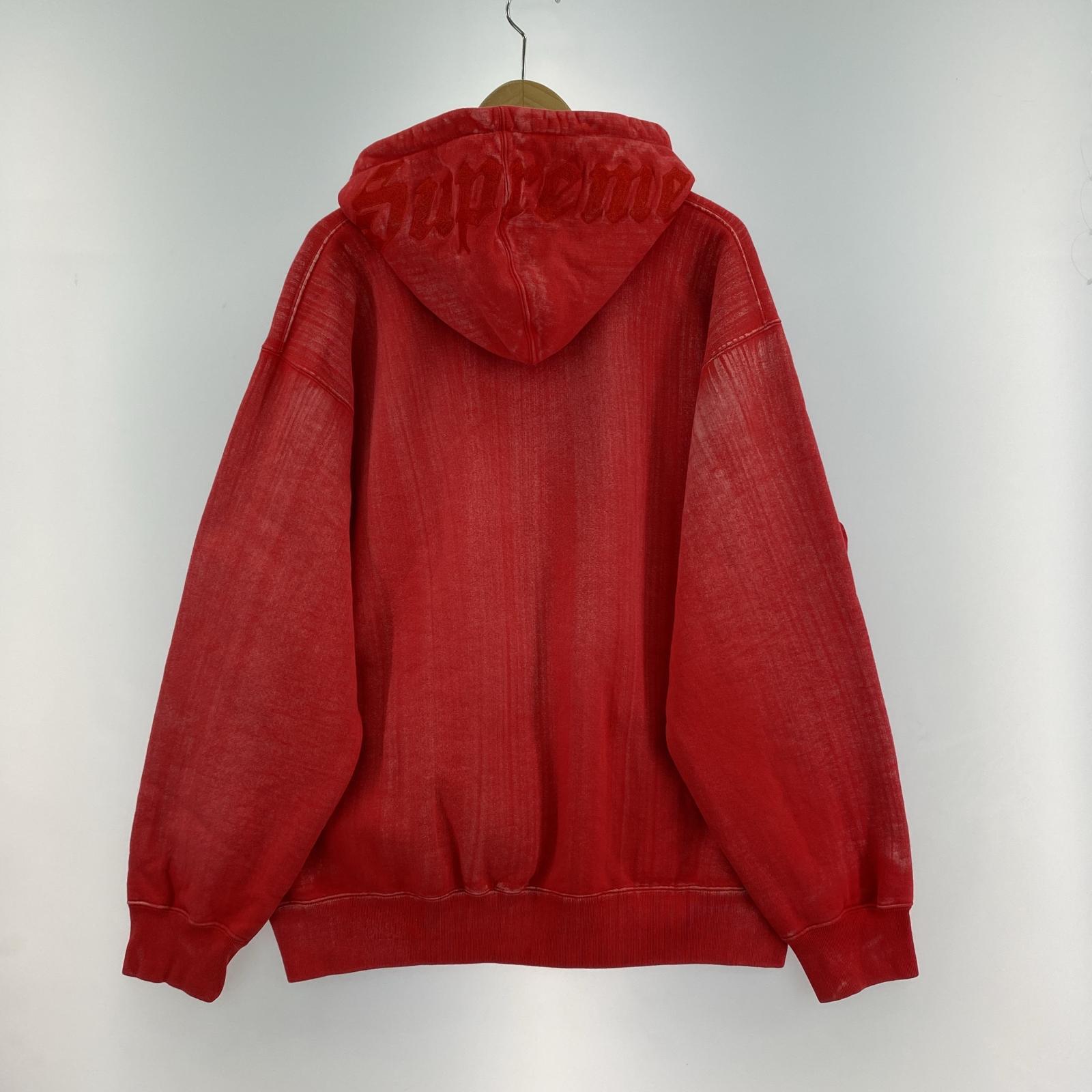 パーカー Acid Wash Hoodie (L) RED L レッド