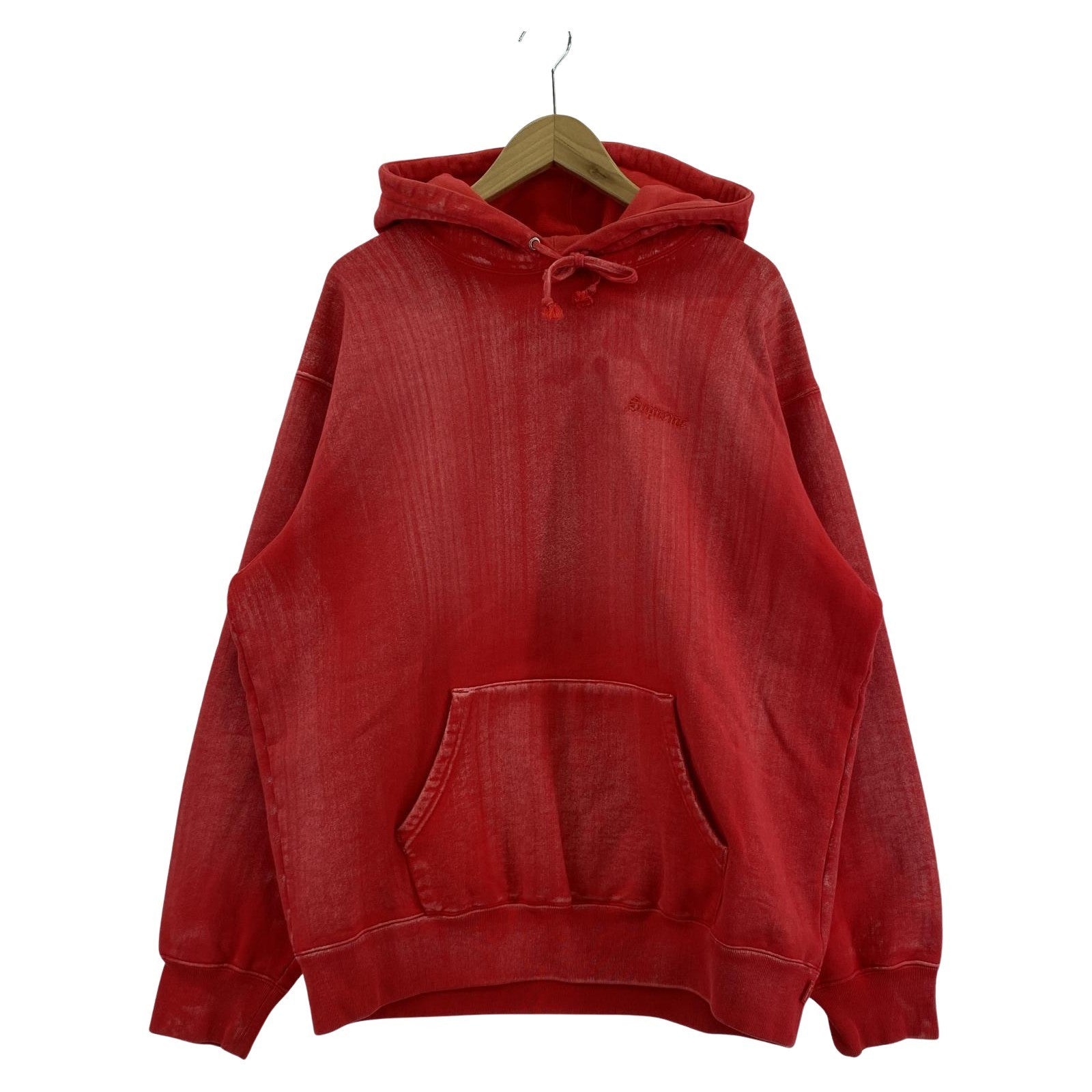 パーカー Acid Wash Hoodie (L) RED L レッド