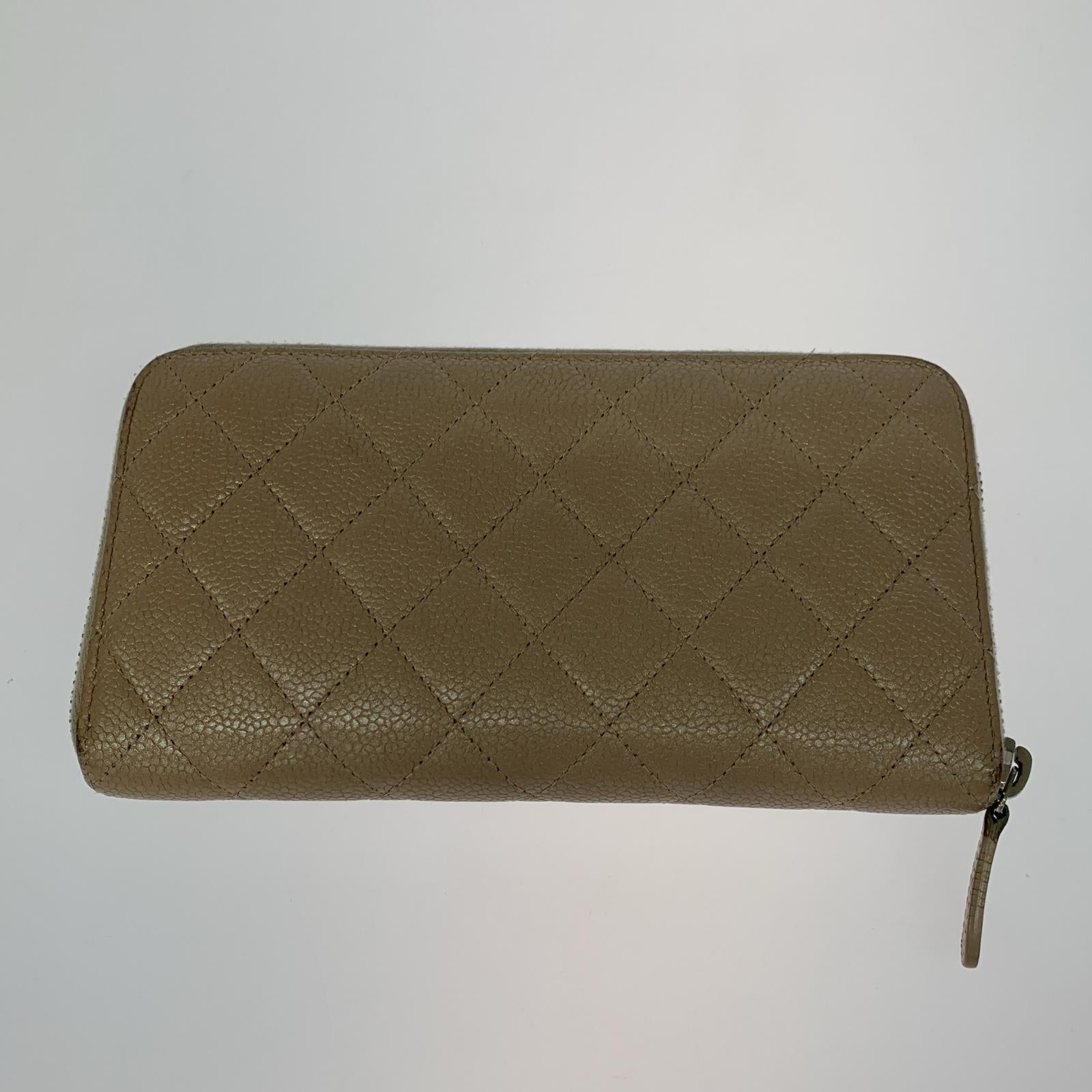 CHANEL キャビアスキン ワイドステッチ 長財布