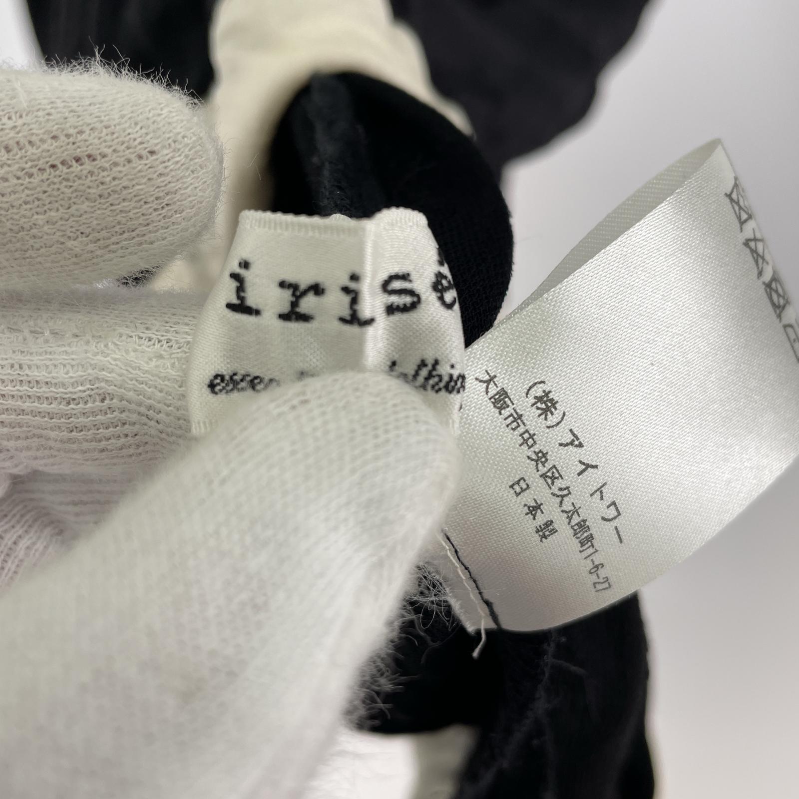 長袖Tシャツ irise ギャザー/ブラック 2 ブラック