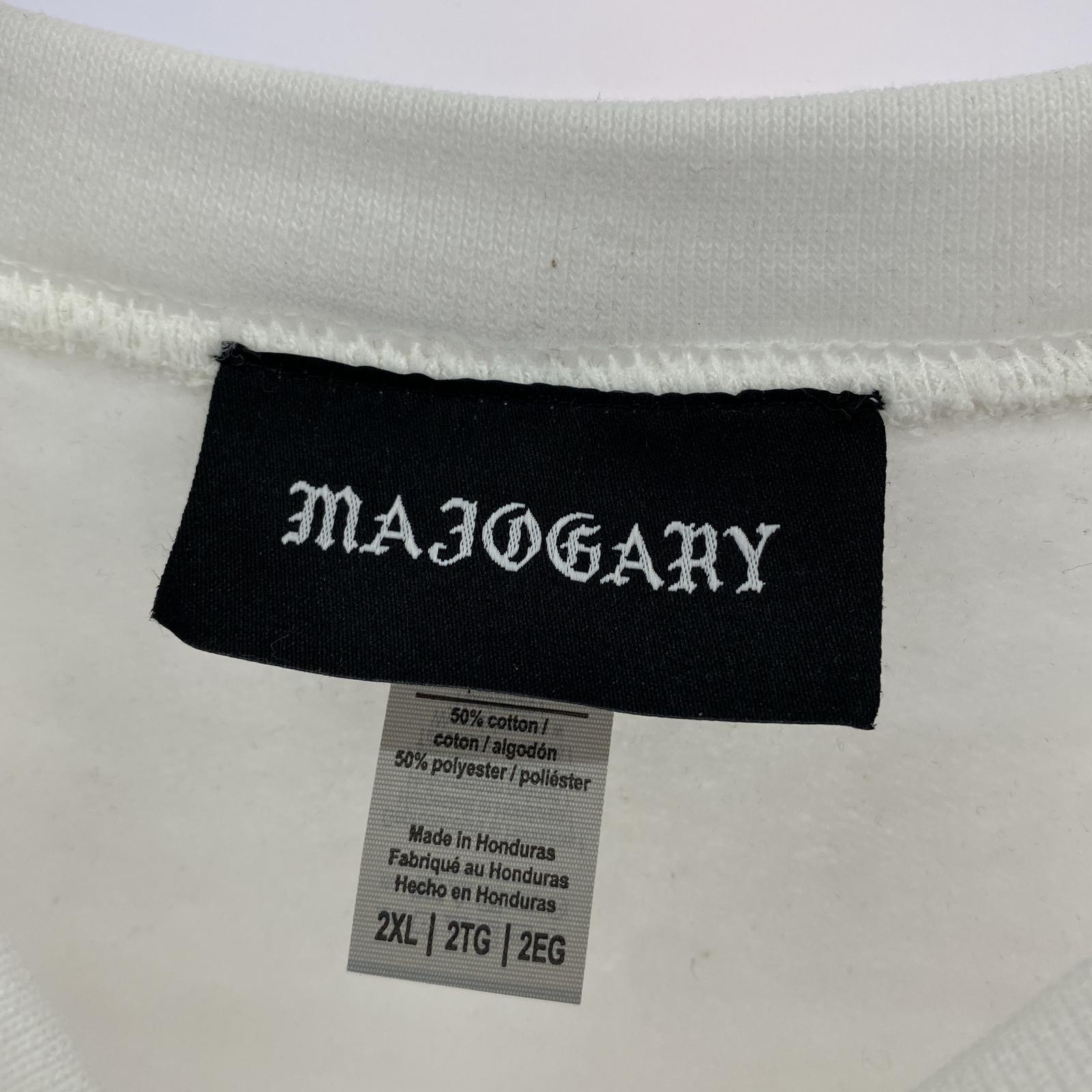 スウェット MAJOGARY クルーネックスウェット ホワイト