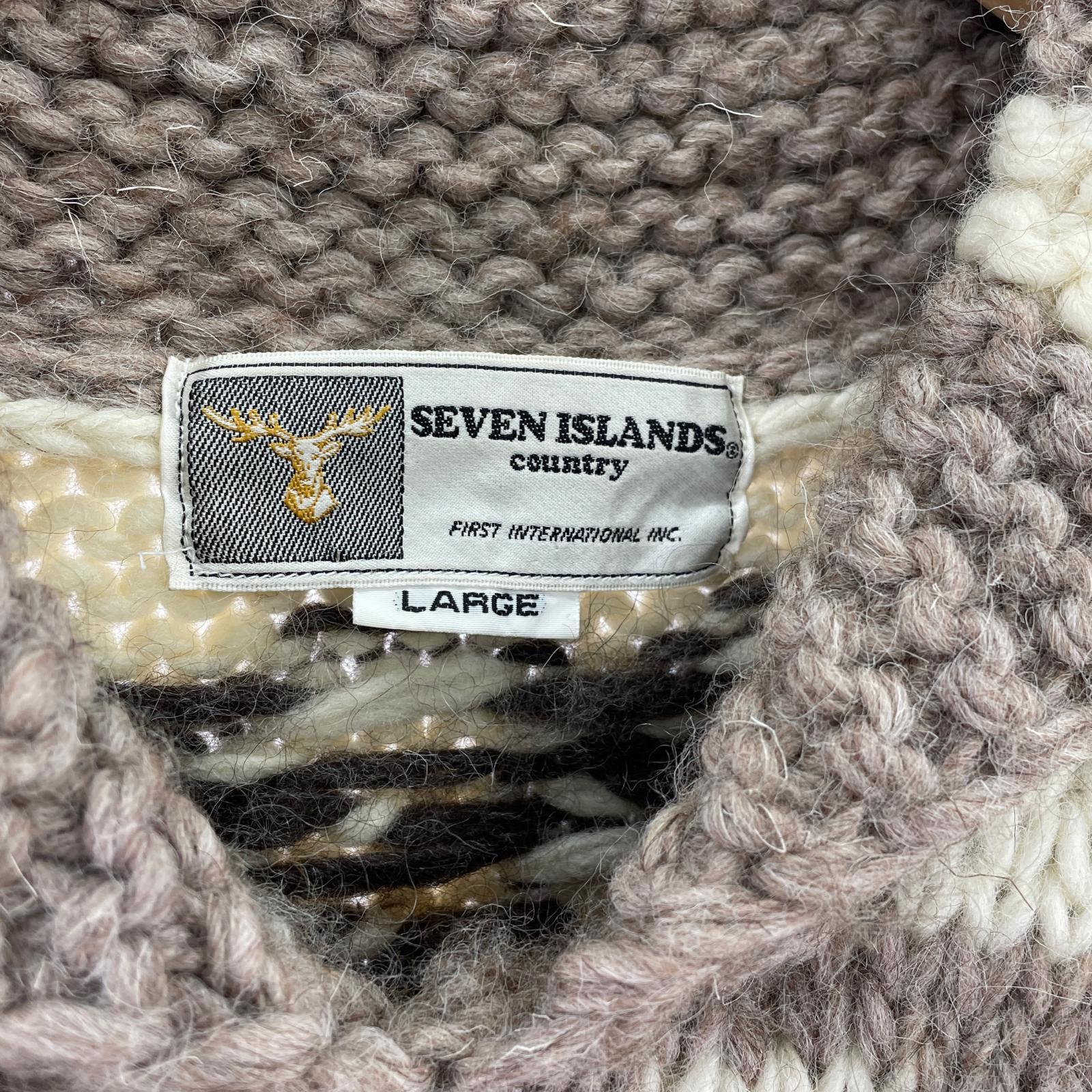 ニット SEVEN ISLANDS カウチンニット L L