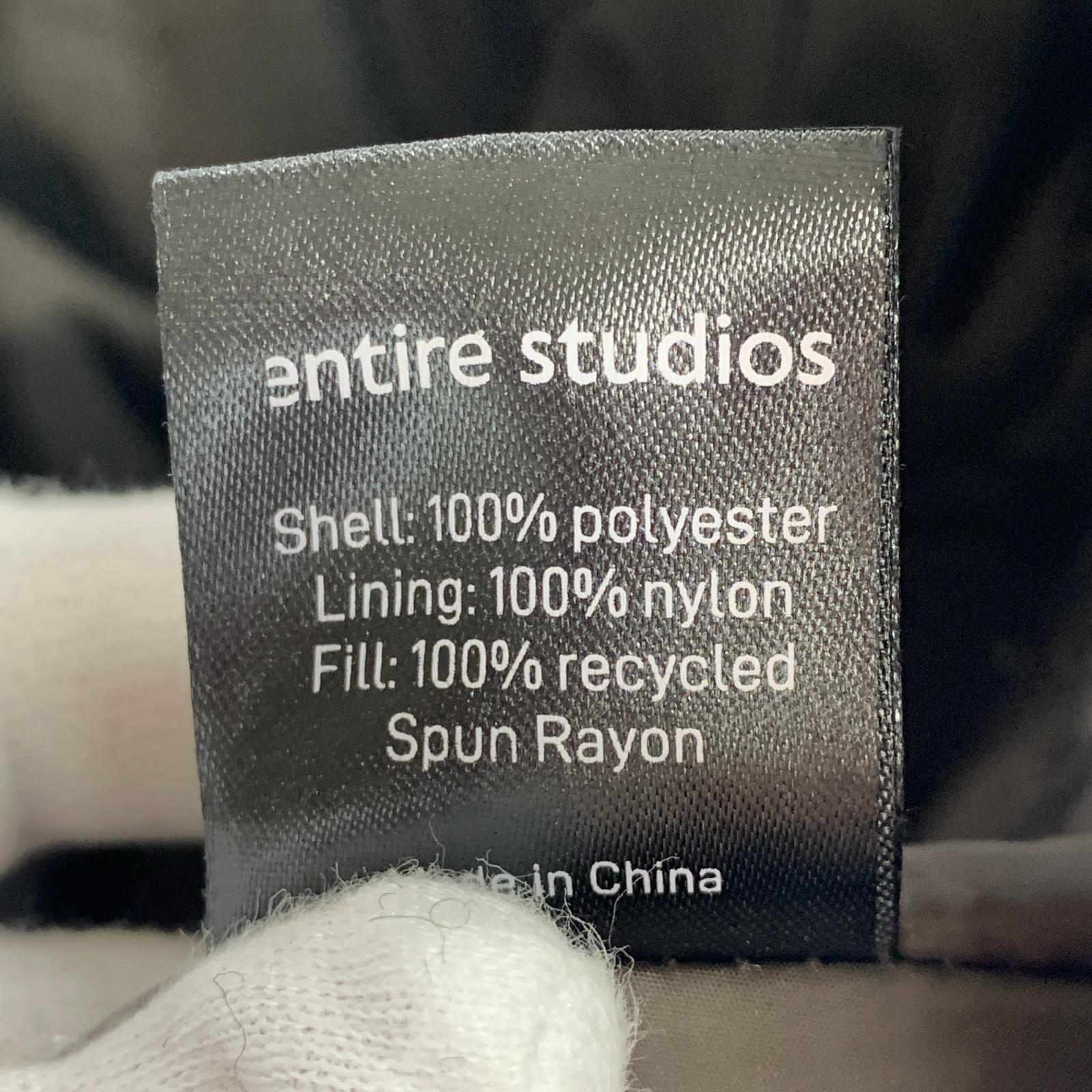 ジャケット entire studios フリースオーバーコートジャケット 茶 L ブラウン
