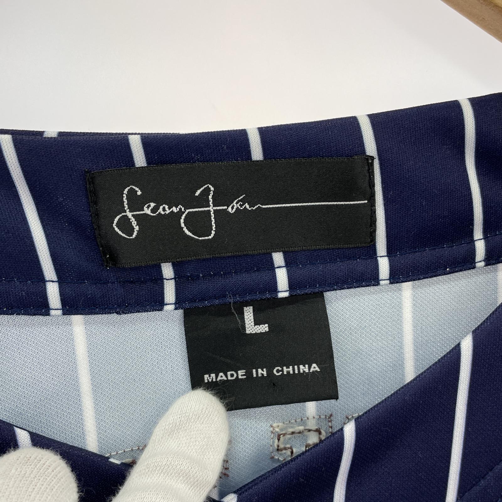 半袖シャツ sean john ストライプ ゲームシャツ L