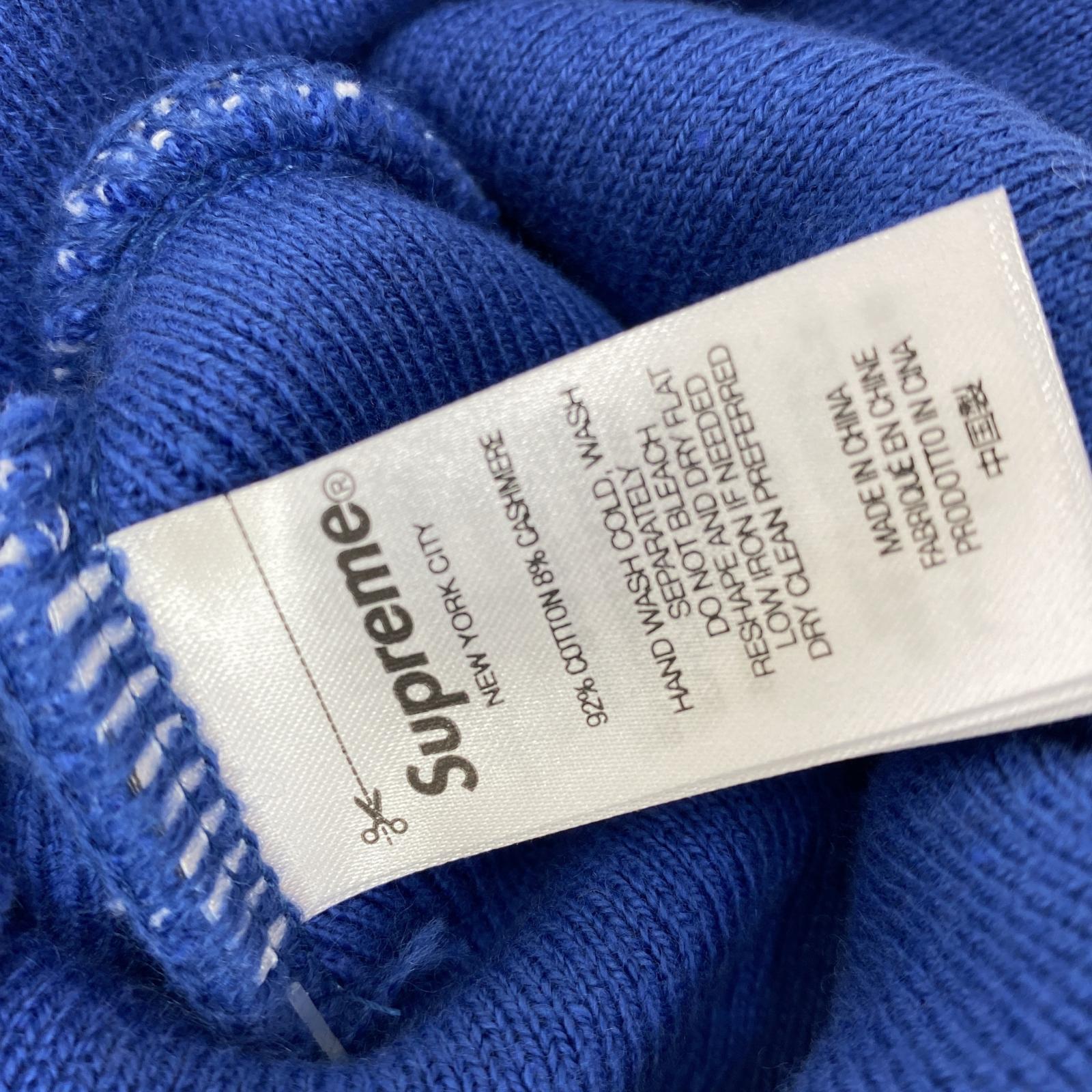 ニットキャップ Supreme BIG LOGO 16aw Beanie BLUE ブルー