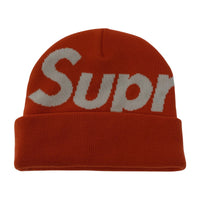 ニットキャップ Supreme BIG LOGO 16aw Beanie ORG オレンジ
