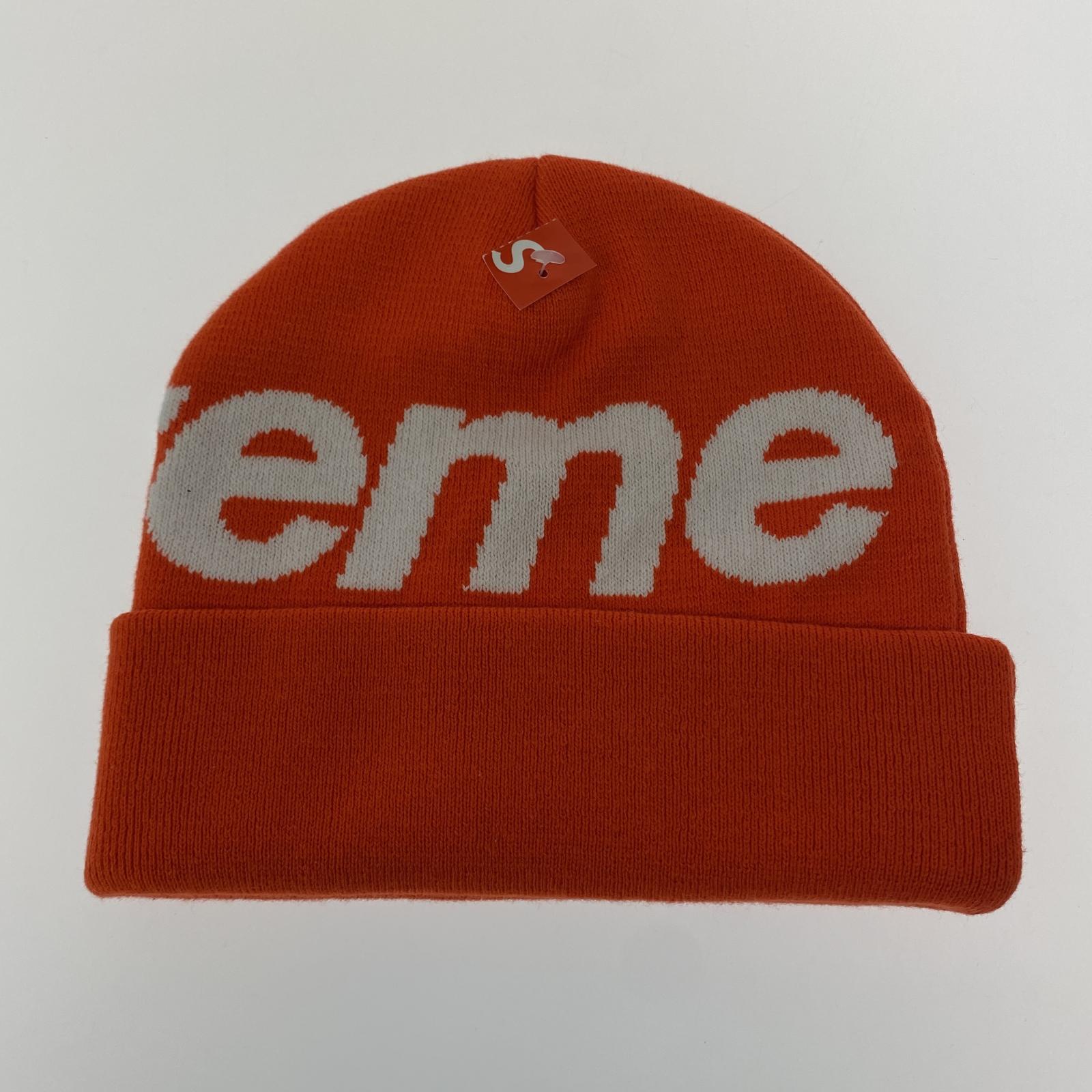 ニットキャップ Supreme BIG LOGO 16aw Beanie ORG オレンジ