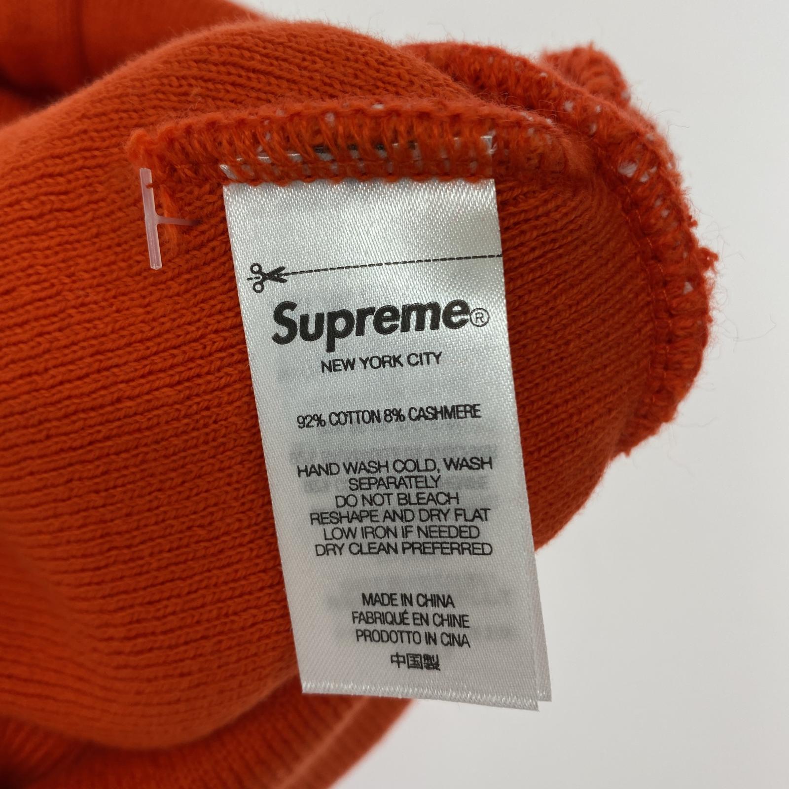 ニットキャップ Supreme BIG LOGO 16aw Beanie ORG オレンジ