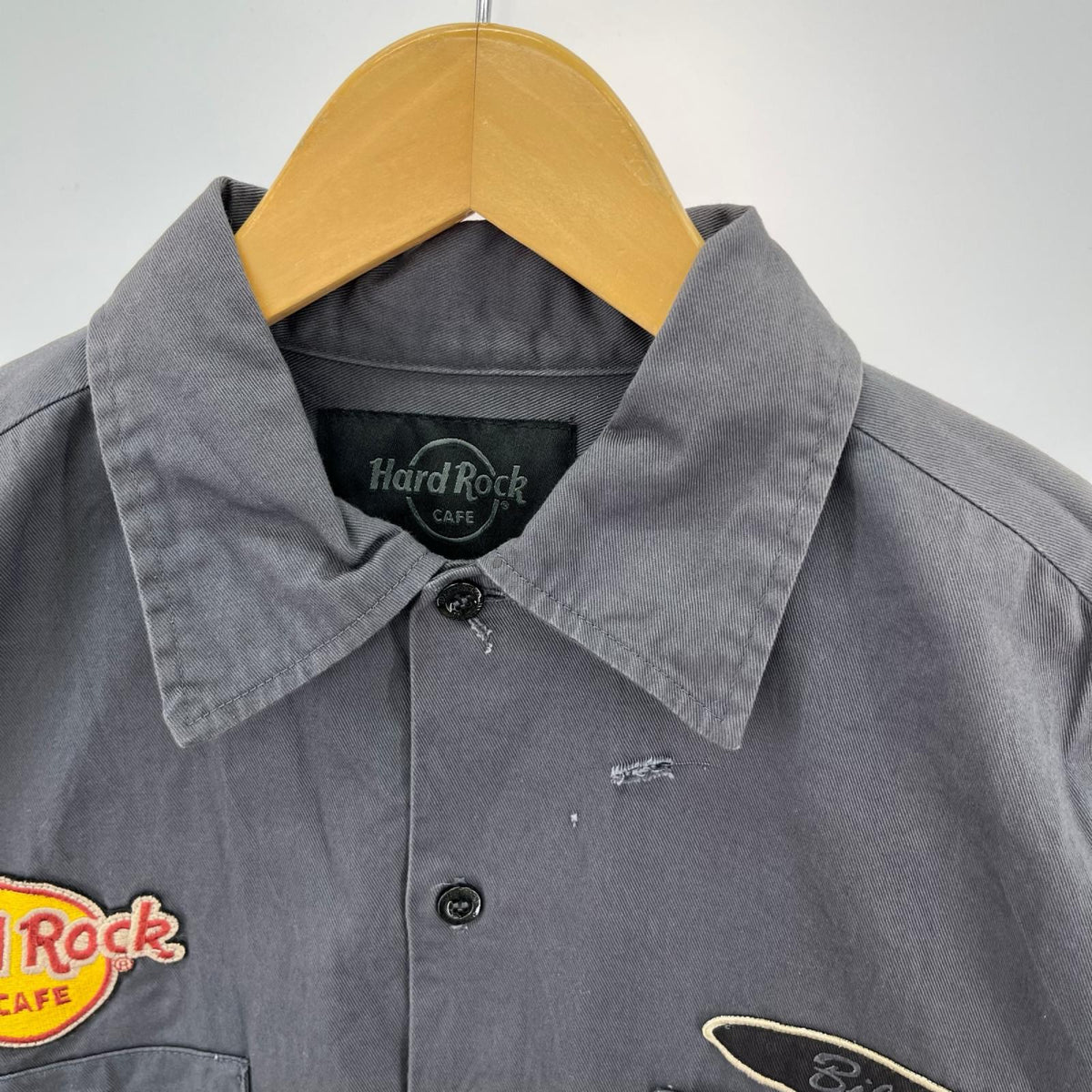 半袖シャツ Hard Rock Cafe ワッペンS/Sシャツ グレー XL グレー