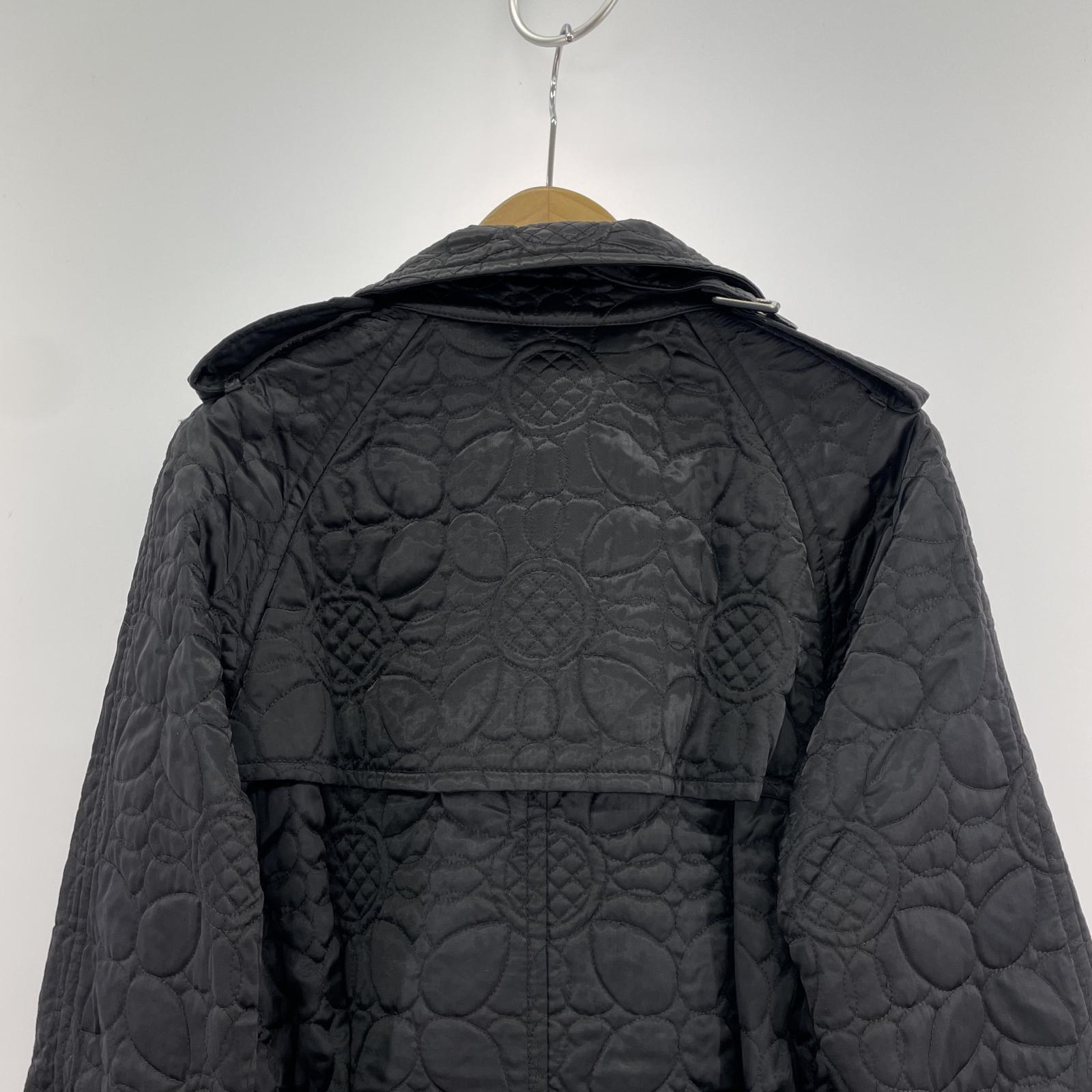 ジャケット tricot COMME des GARCONS デザインキルティング トレンチコート M AD2002 M ブラック