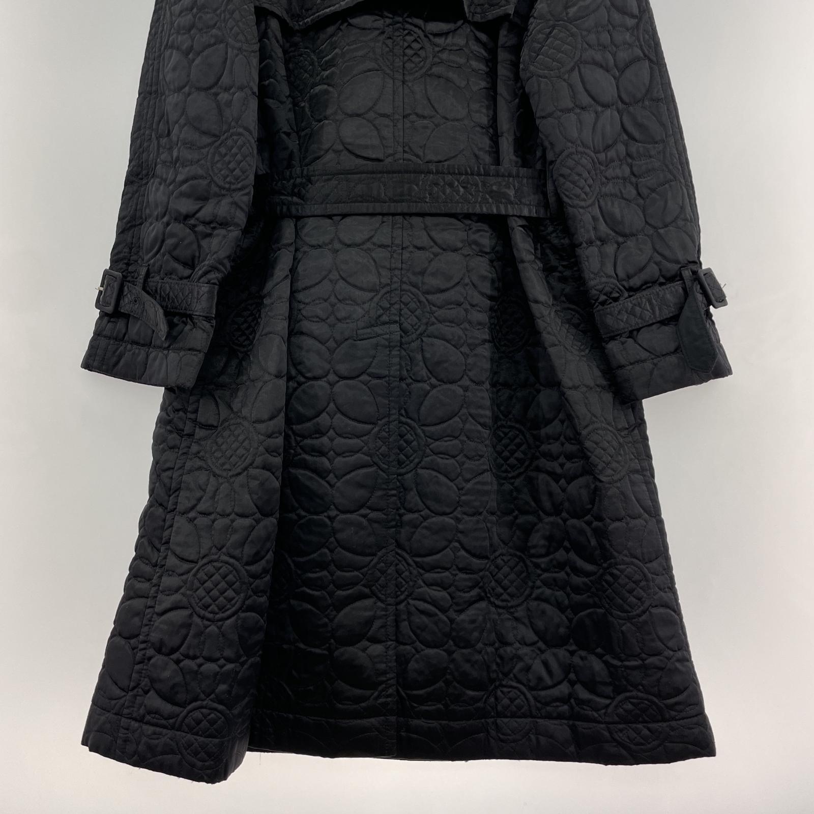 ジャケット tricot COMME des GARCONS デザインキルティング トレンチコート M AD2002 M ブラック