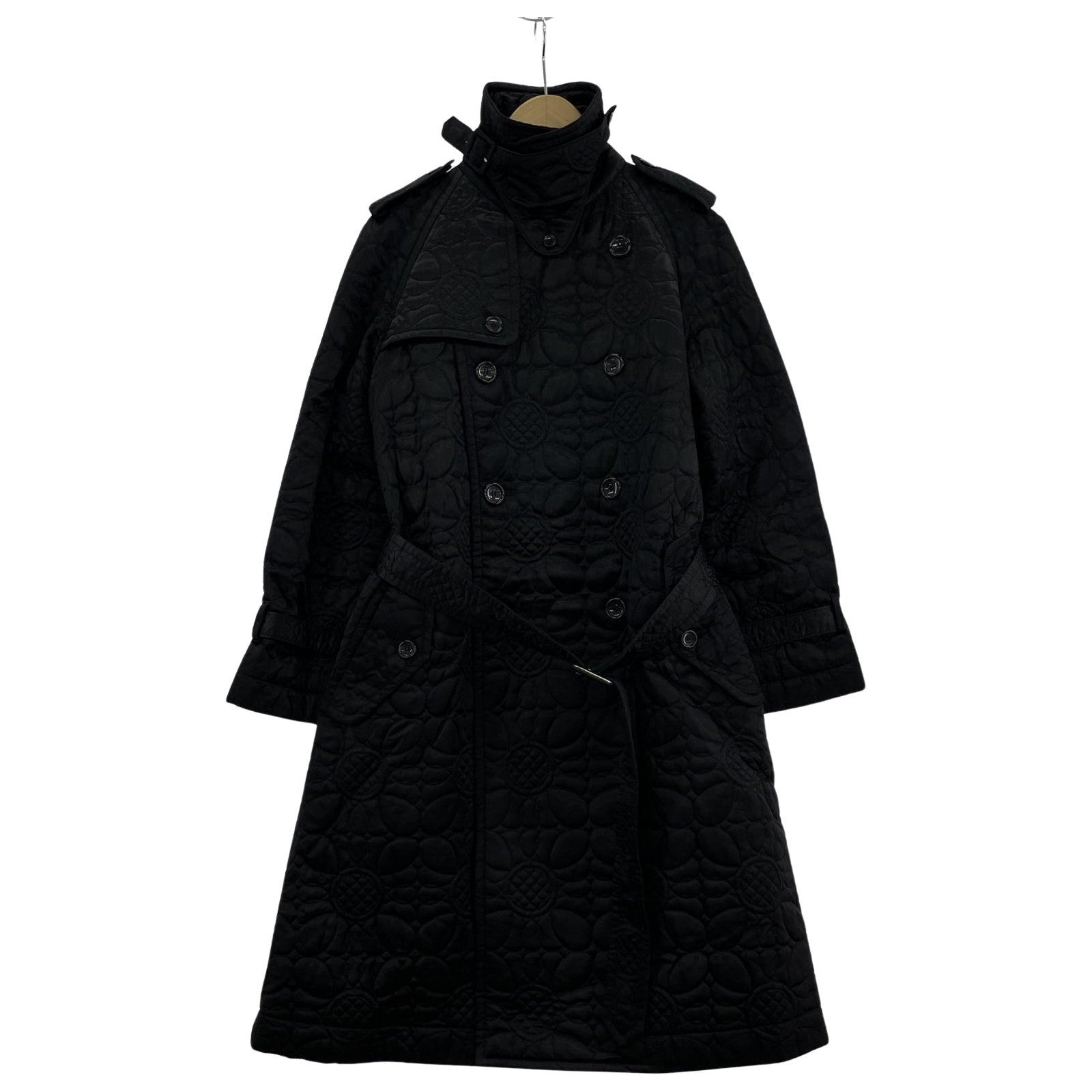 ジャケット tricot COMME des GARCONS デザインキルティング トレンチコート M AD2002 M ブラック